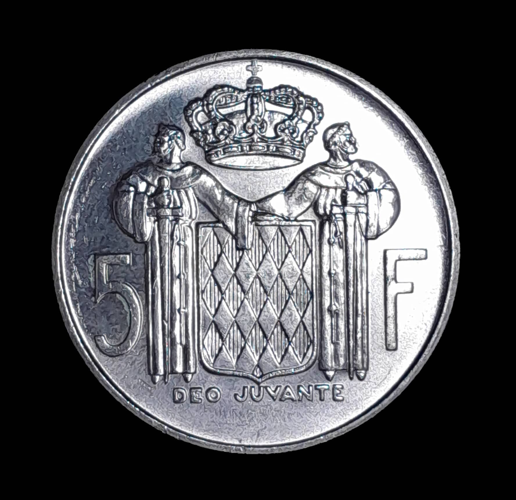 Mónaco 5 Francos 1966 Exc Plata KM 141
