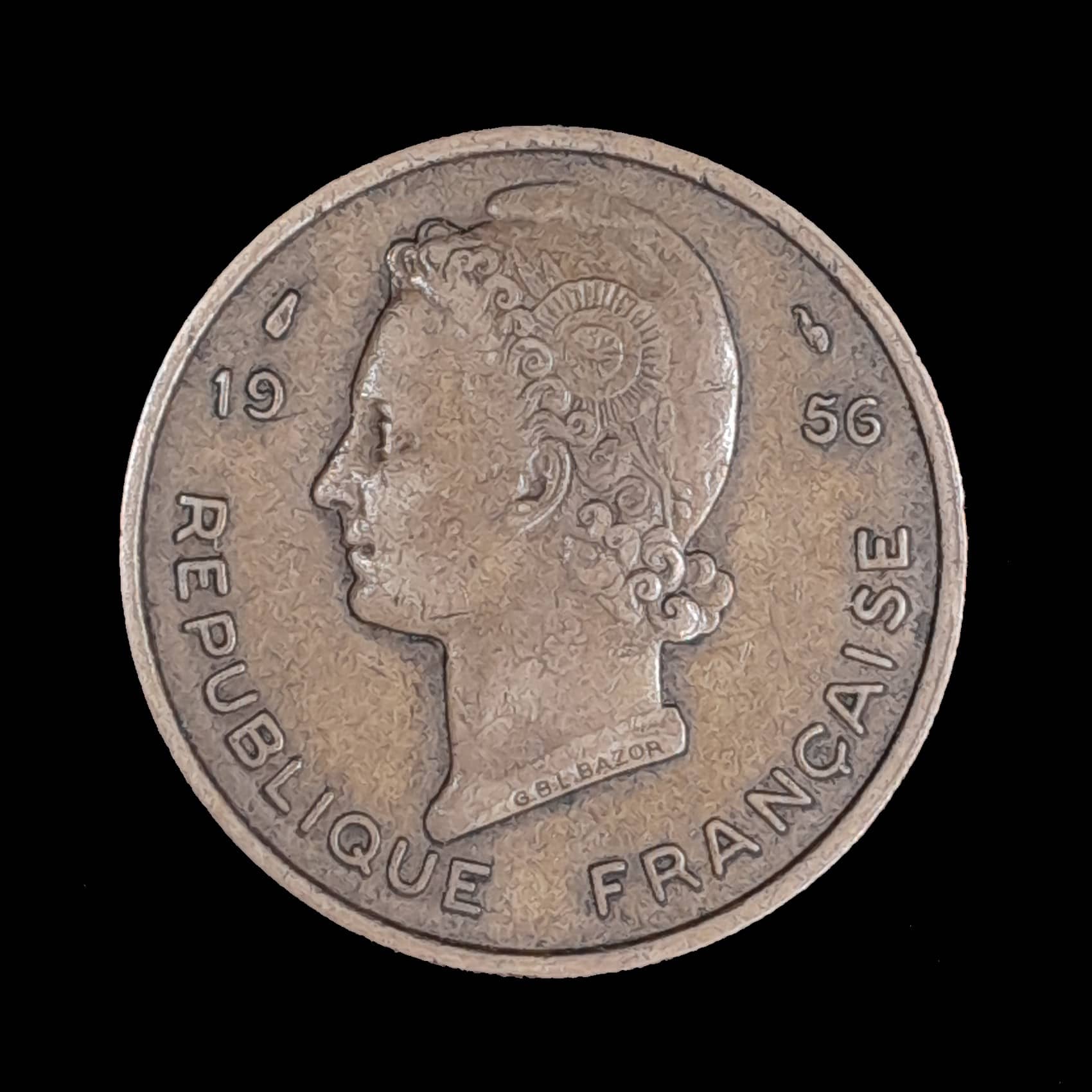 África Occidental 25 Francos 1956 Exc KM 7 Col. Francesa