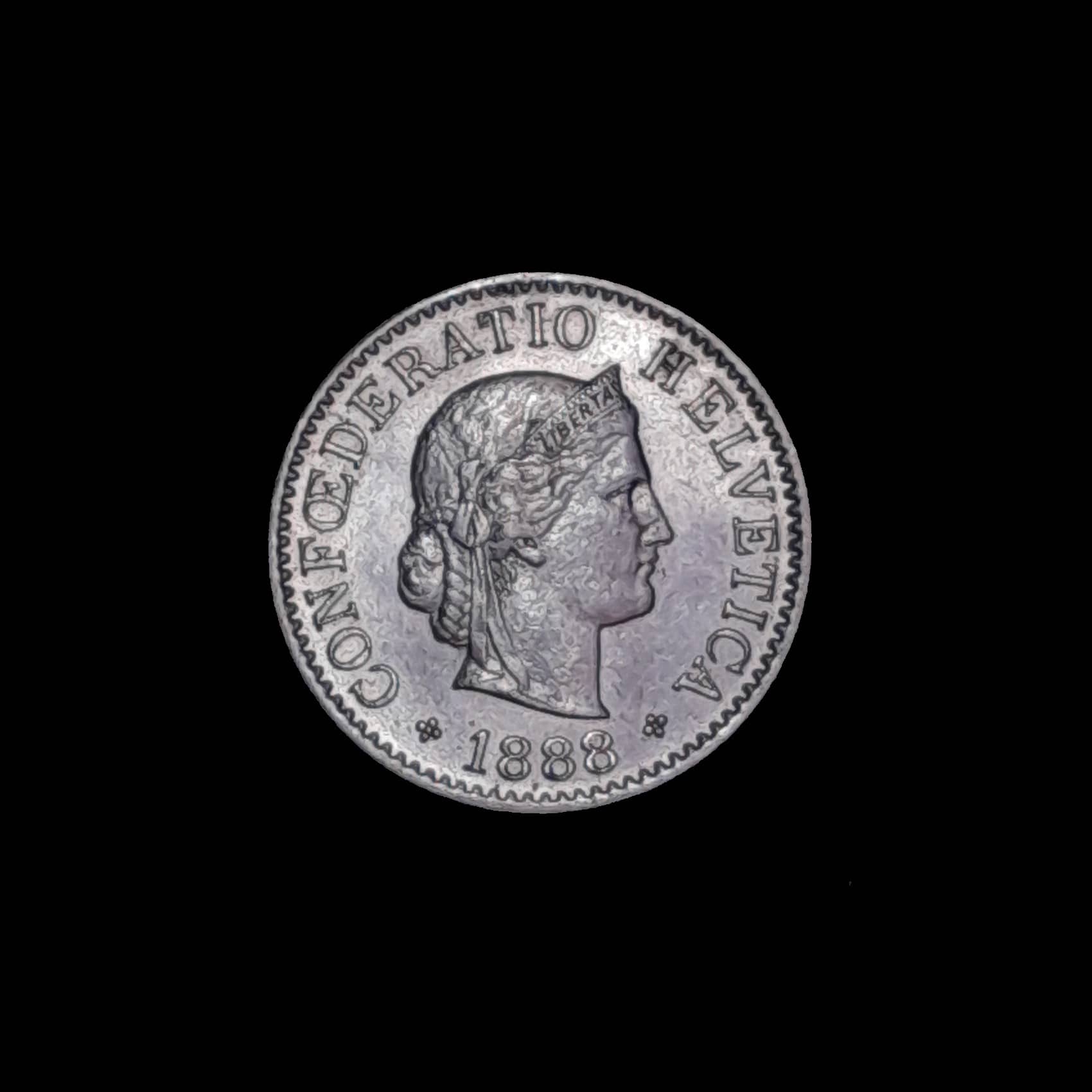 Suiza 5 Rappen 1888 Sin Circular KM 26