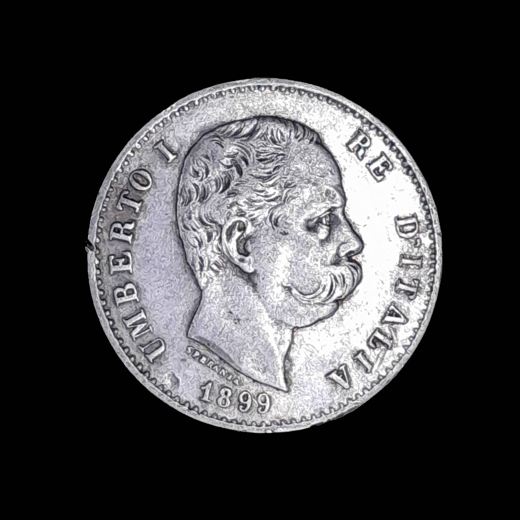 Italia 1 Lira 1899 Muy Bueno Plata KM 24