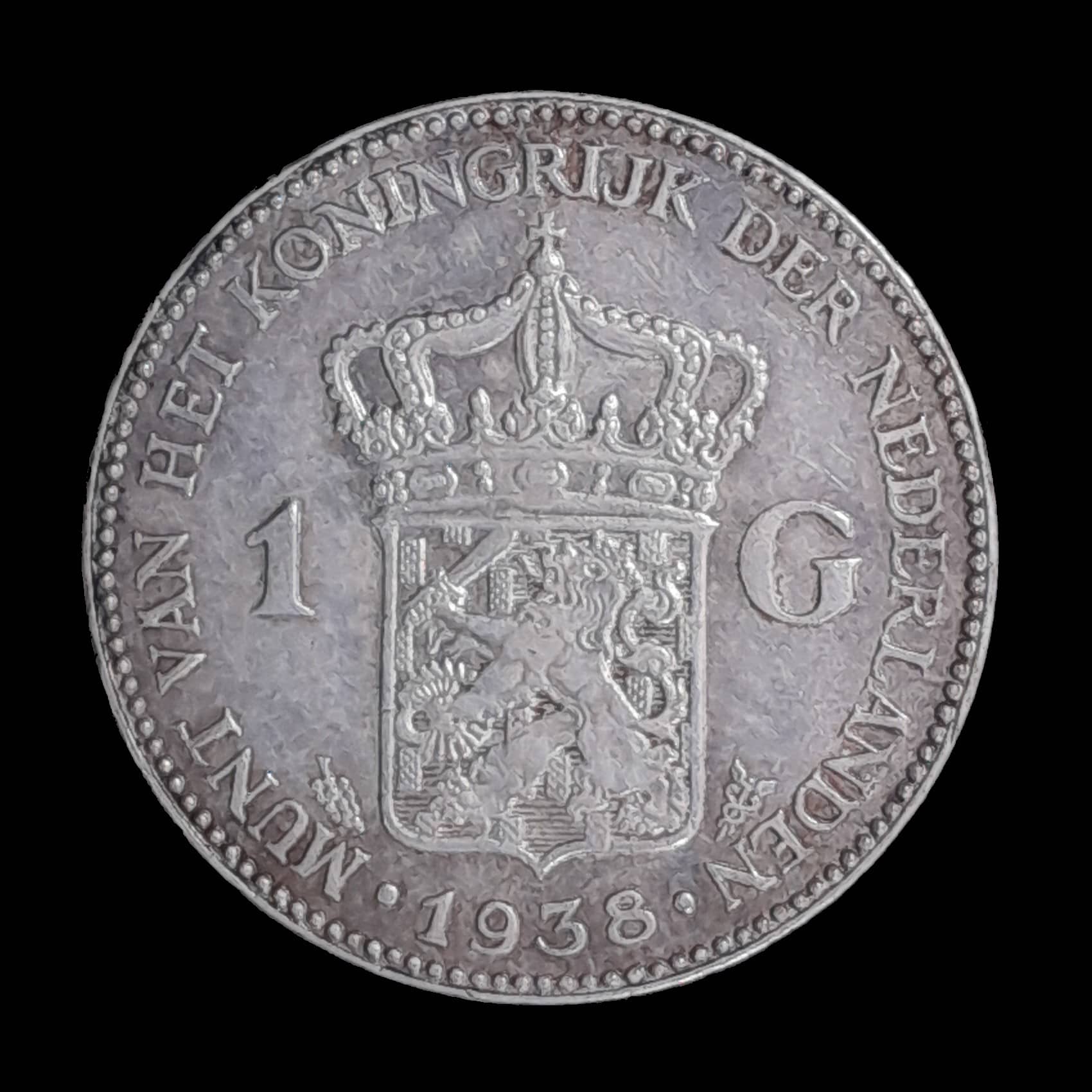 Países Bajos 1 Gulden 1938 Excelente Plata KM 161.1