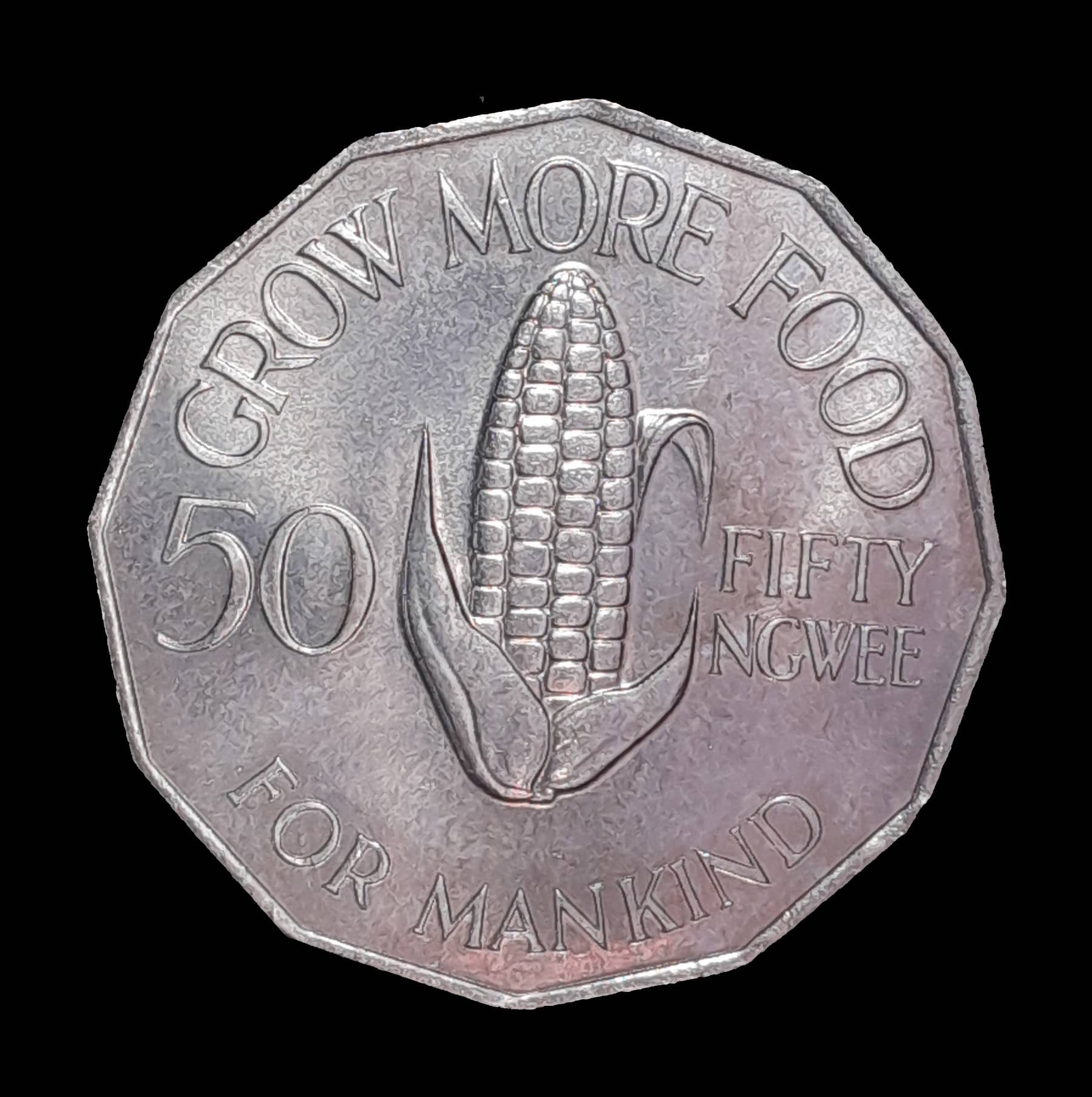 Zambia 50 Ngwee 1972 Sin Circular KM 15 FAO