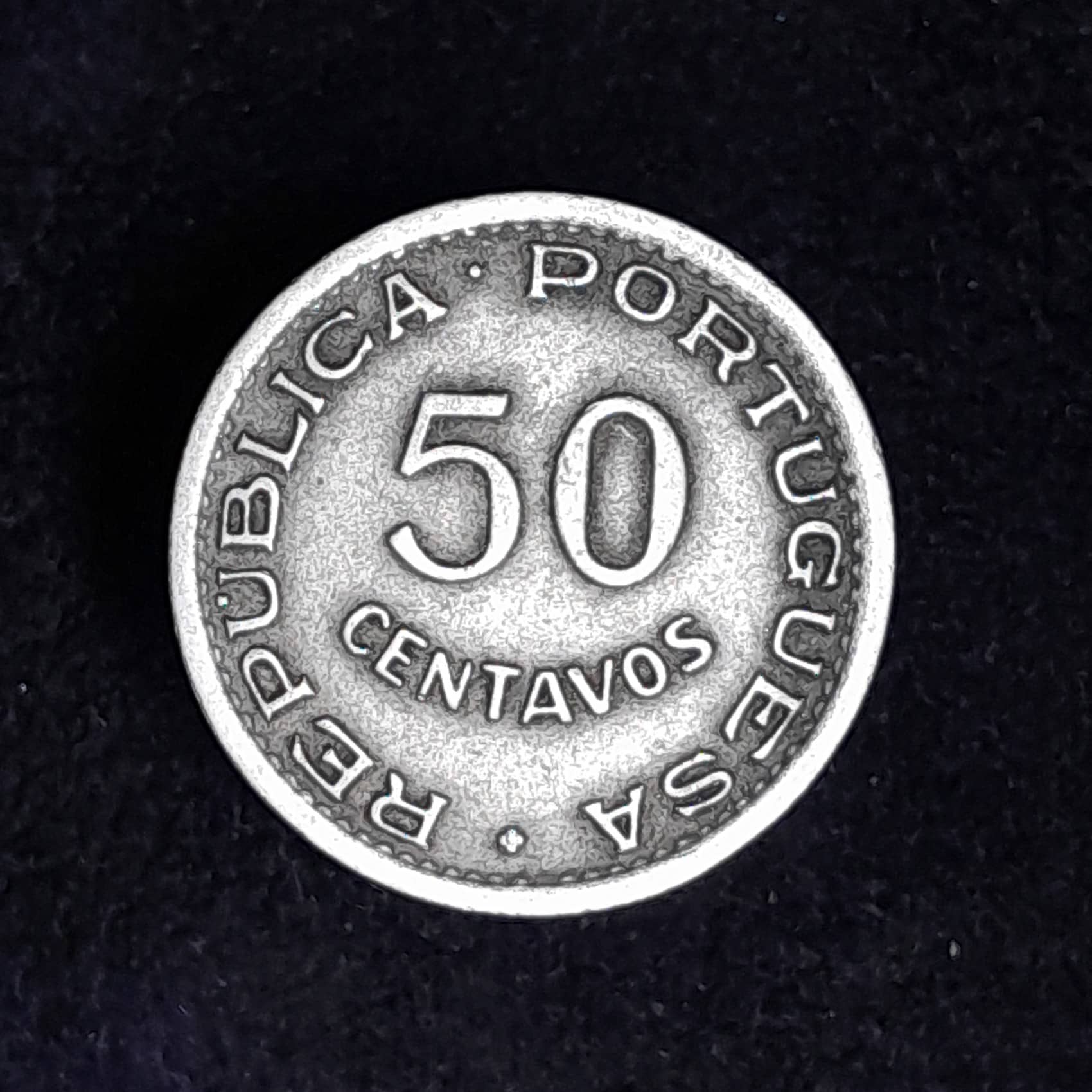 Cabo Verde Portugués Africa 50 Centavos 1949 MB KM 6