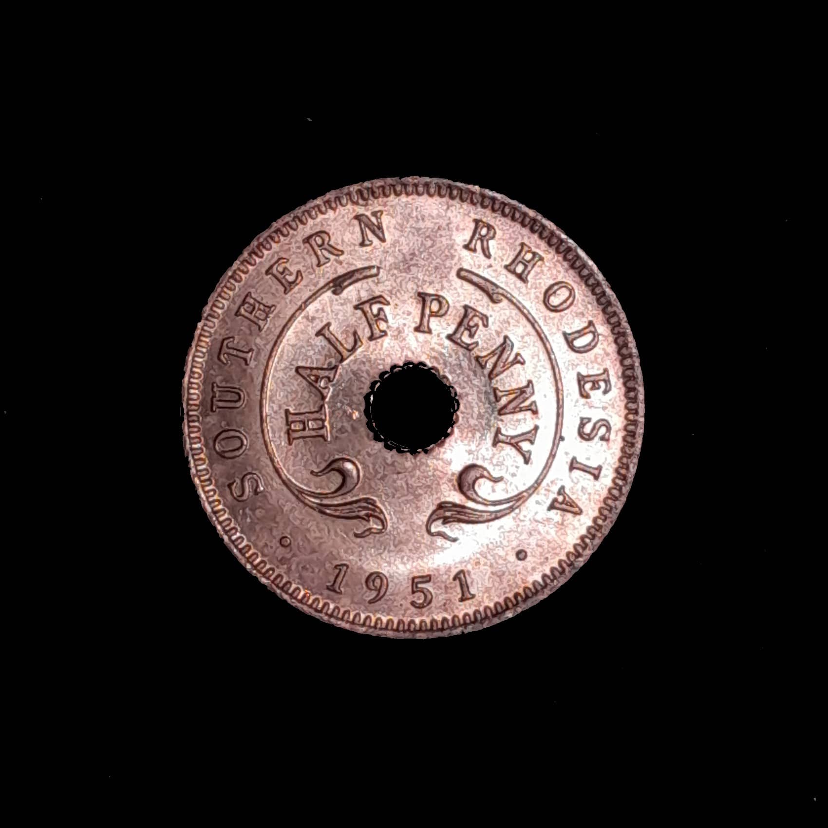 Southern Rhodesia 1/2 Penny 1951 SC KM 26 Jorge VI