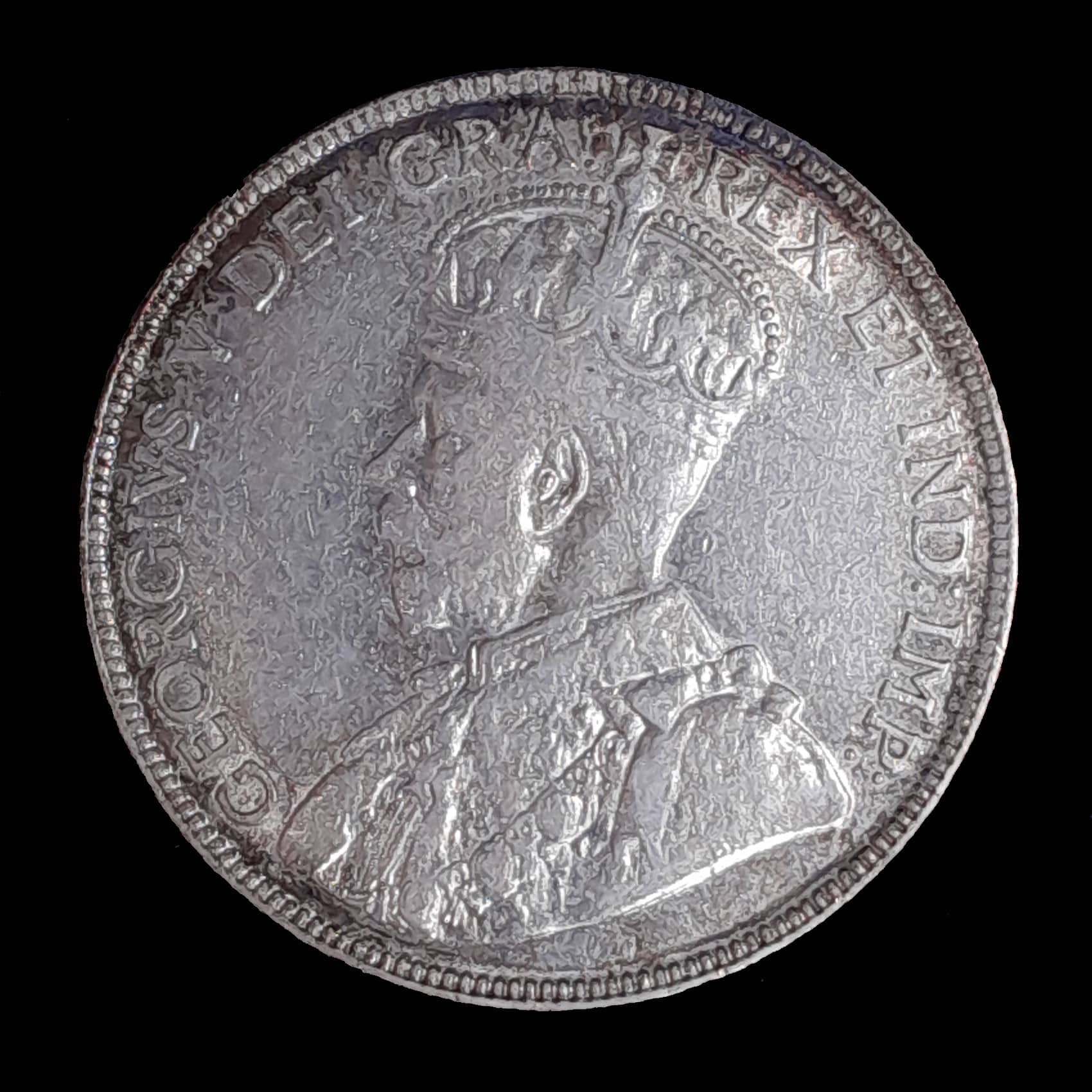 Canadá 50 Cents 1919 Exc Plata KM 25 Jorge V