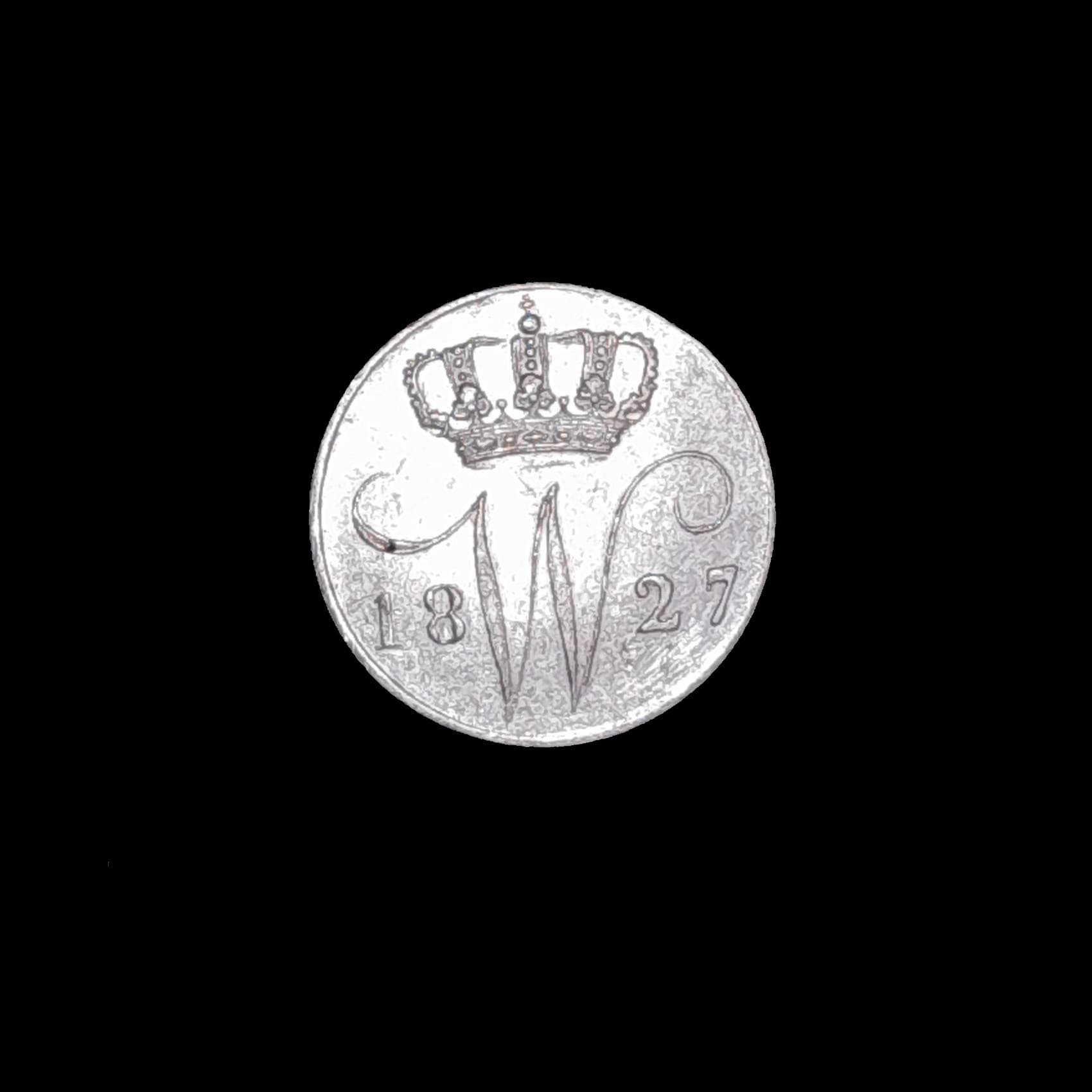 Países Bajos 5 Cents 1827 Excelente Plata KM 52