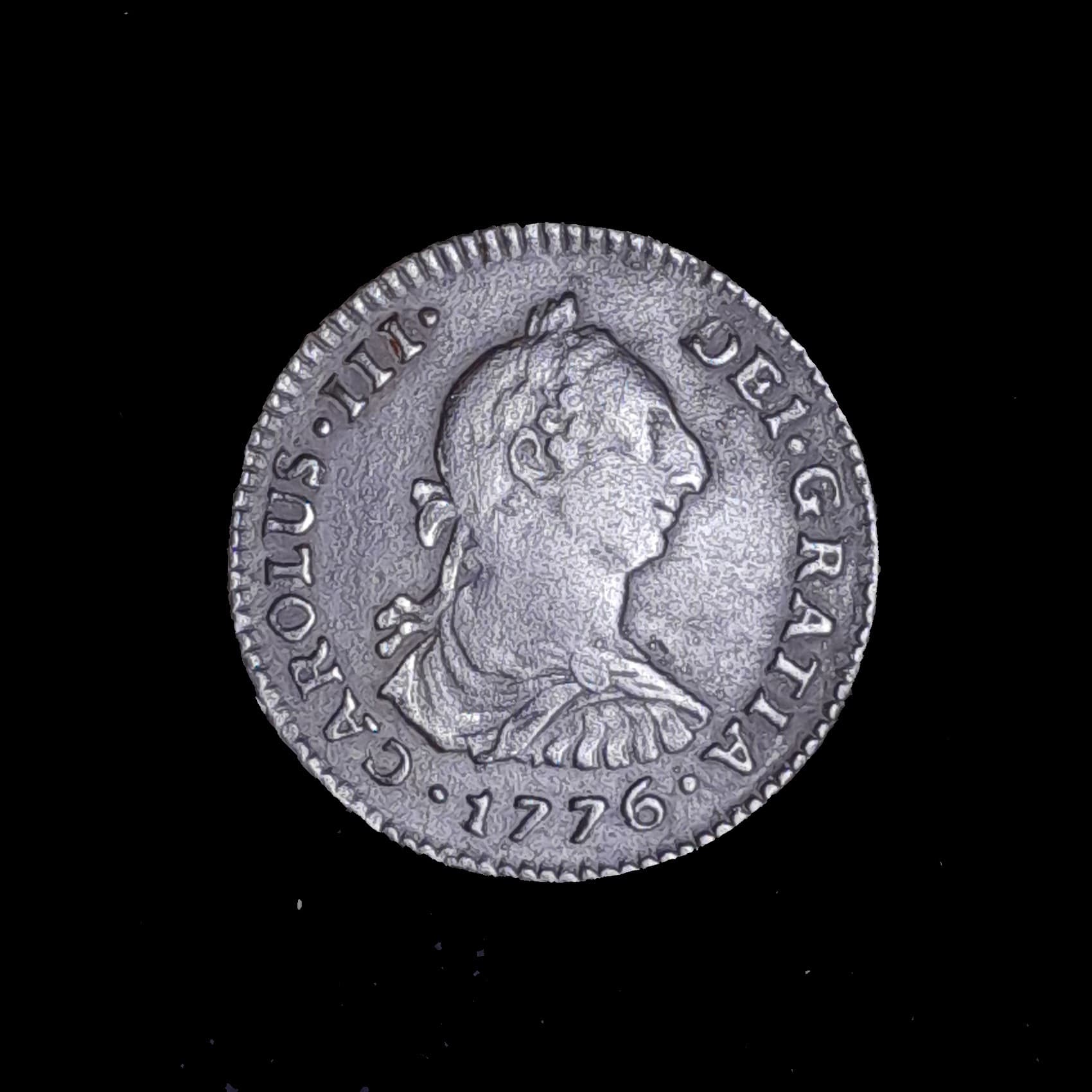 Perú Lima 1 Real 1776 MJ MB Plata KM 75 Carlos III