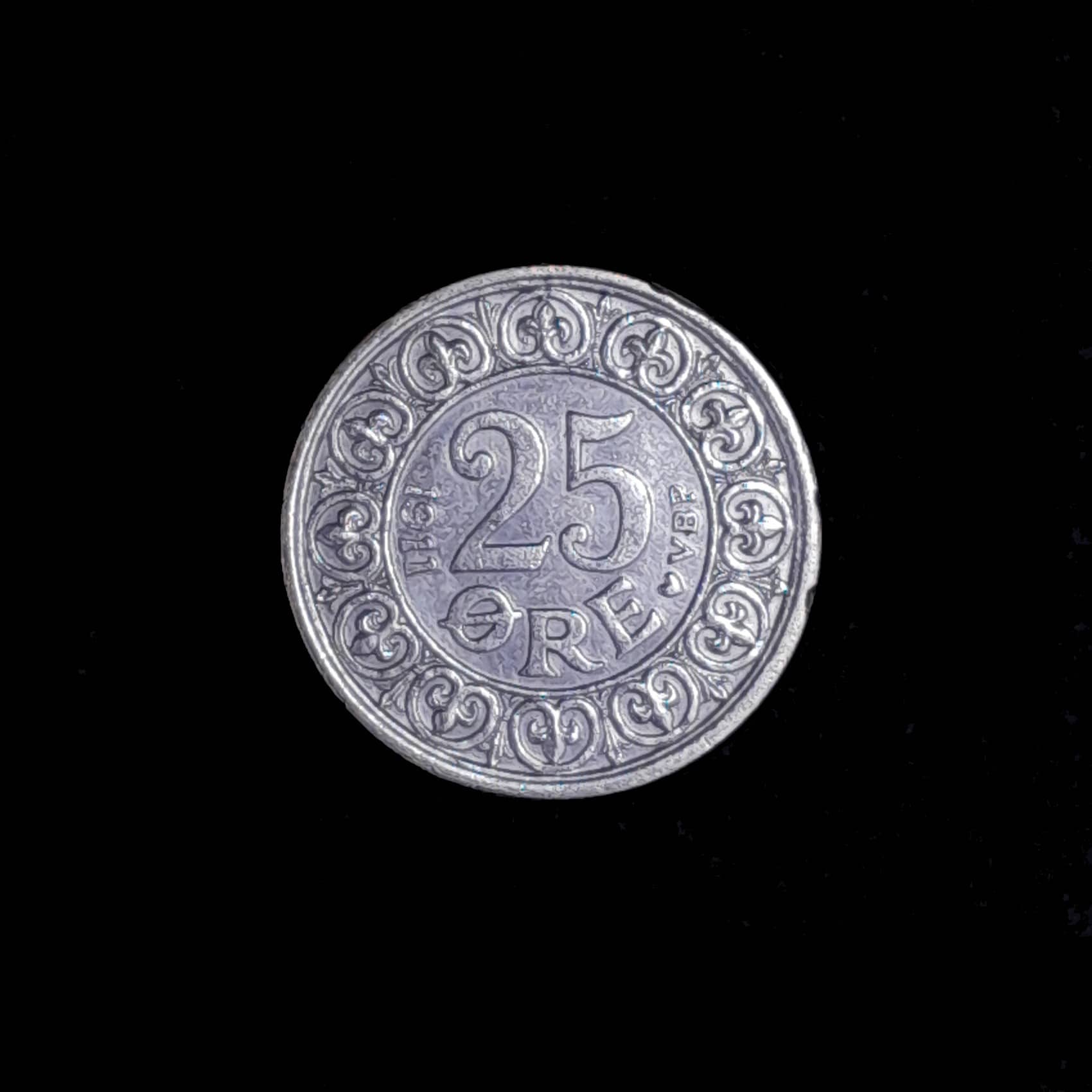 Dinamarca 25 Ore 1911 Exc Plata KM 808 Frederik VIII