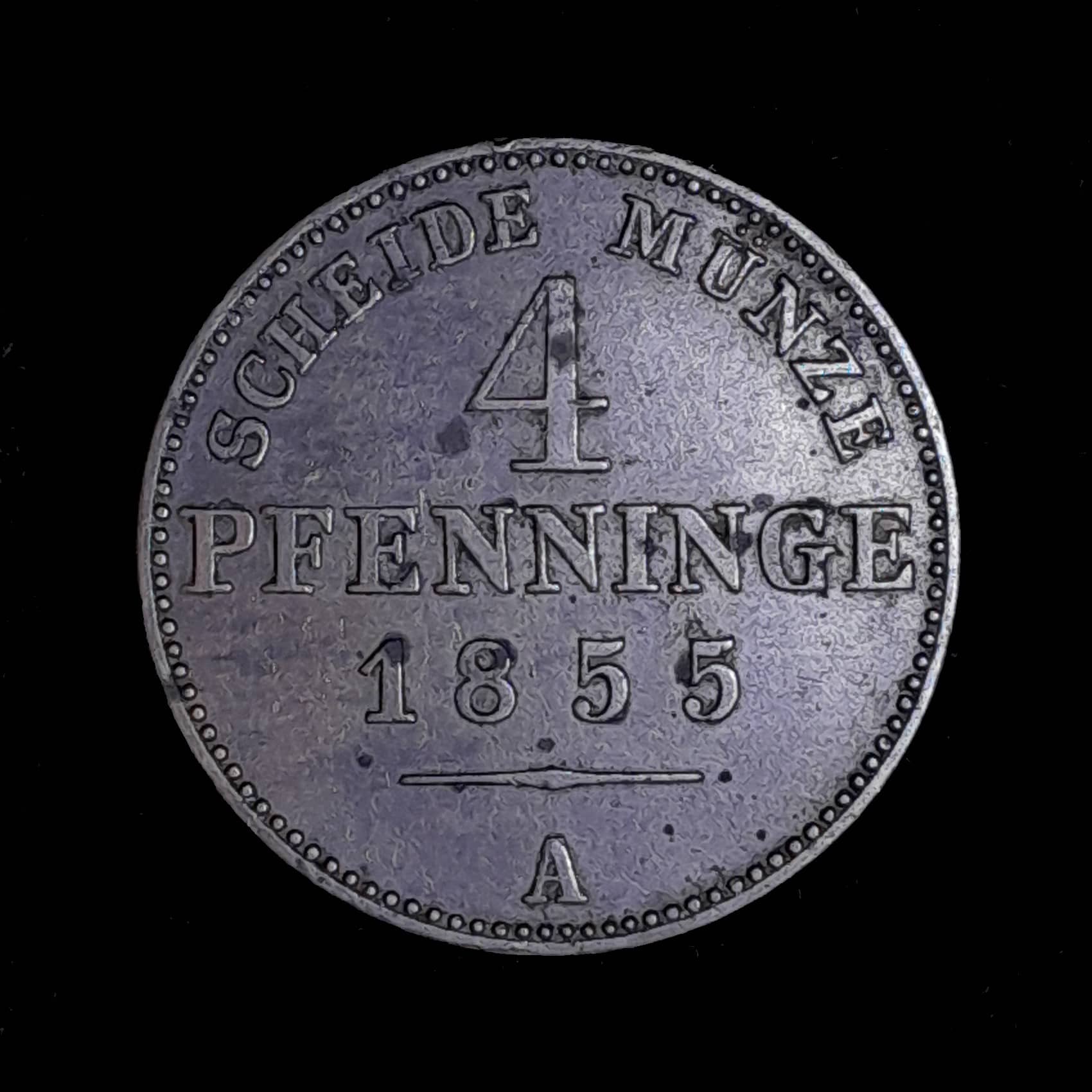 Alemania Prusia 4 Pfennig 1855 A MB KM 454