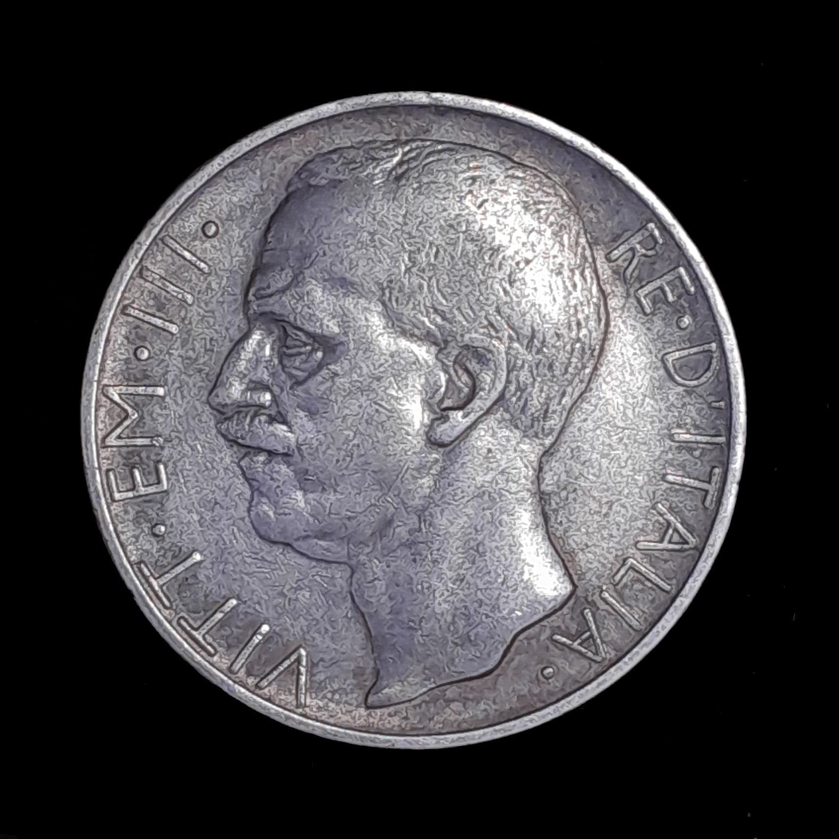 Italia 10 Liras 1926 Exc Plata KM 68 V. Emanuel III