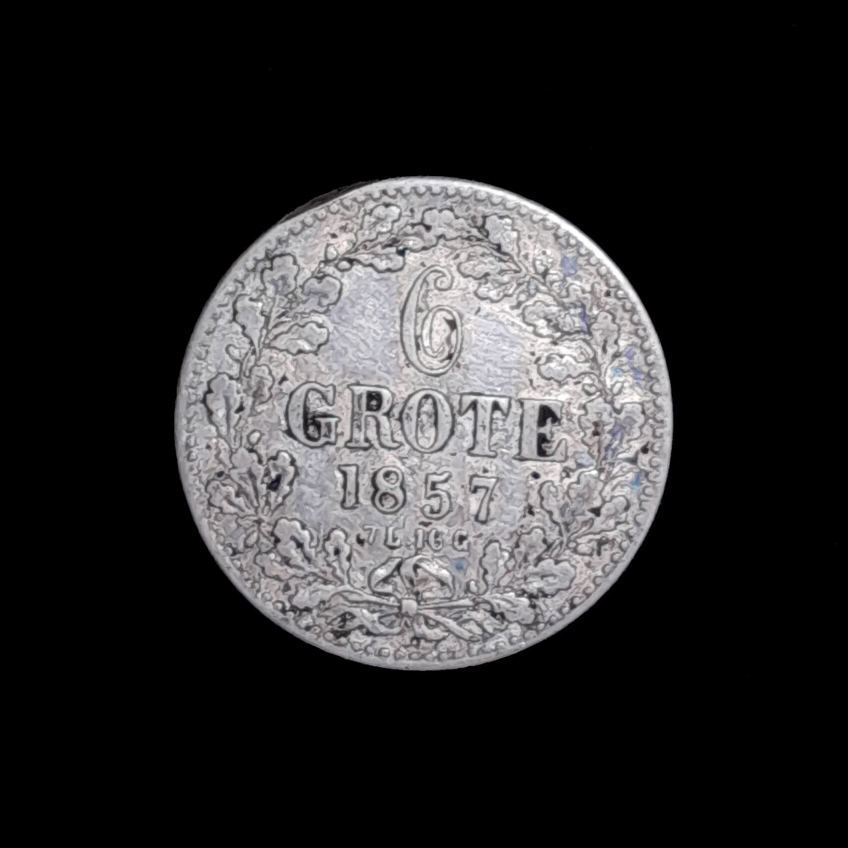 Alemania Bremen 6 Grote 1857 Exc KM 240