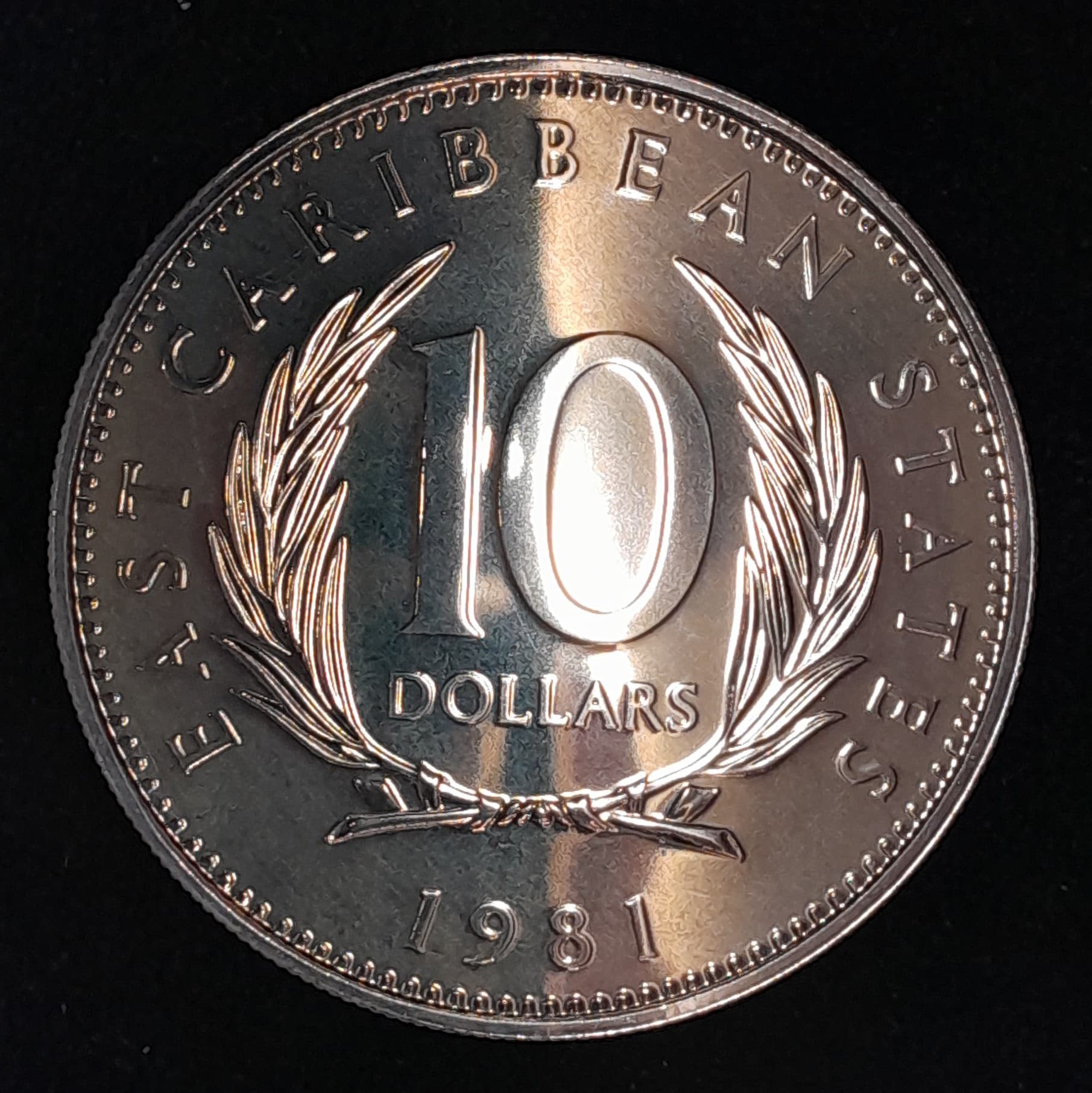Estados del Caribe 10 Dólares 1981 Sin Circular KM 16 FAO