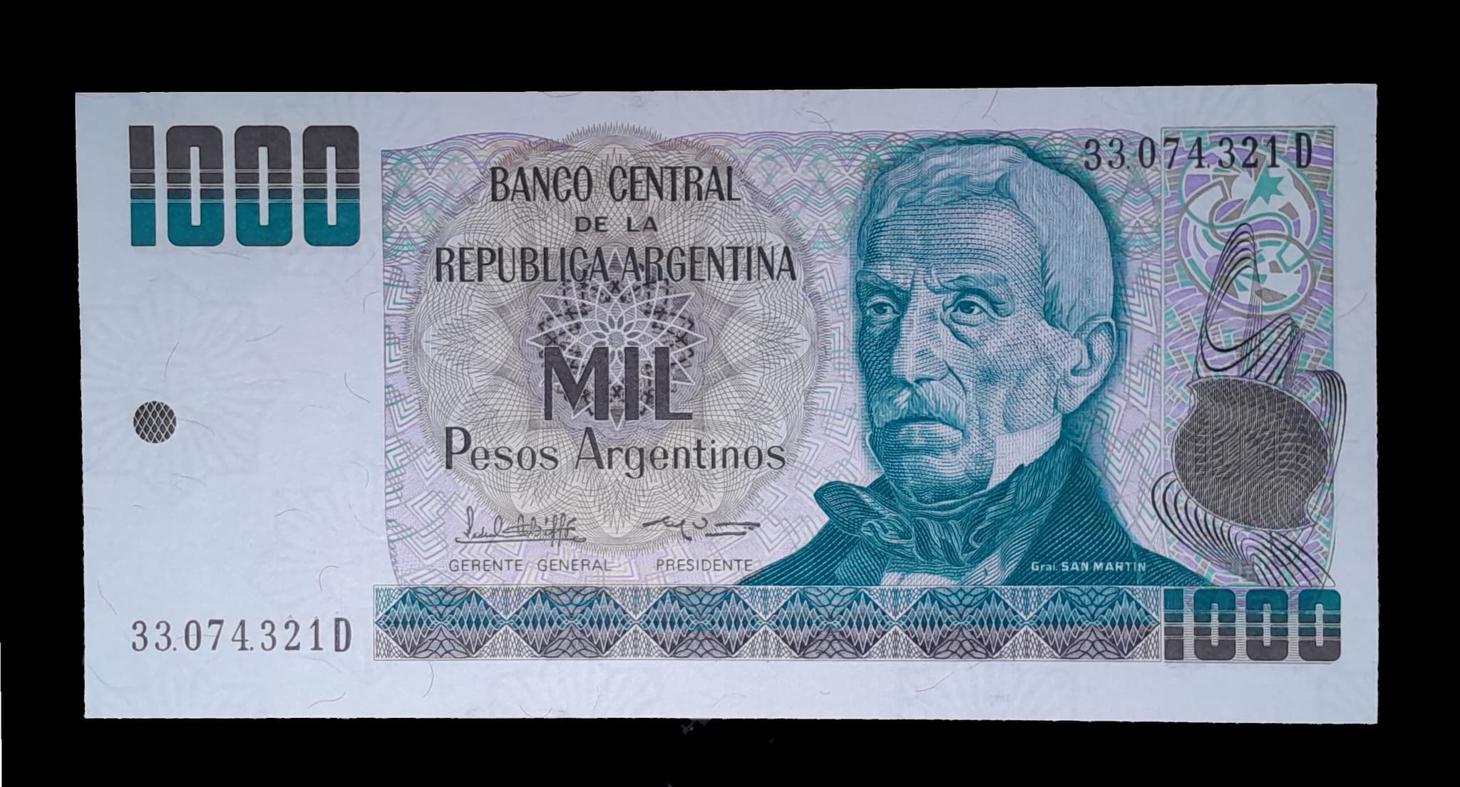 Argentina 1000 Pesos Arg. 1984 Serie D Sin Circular Col. 686