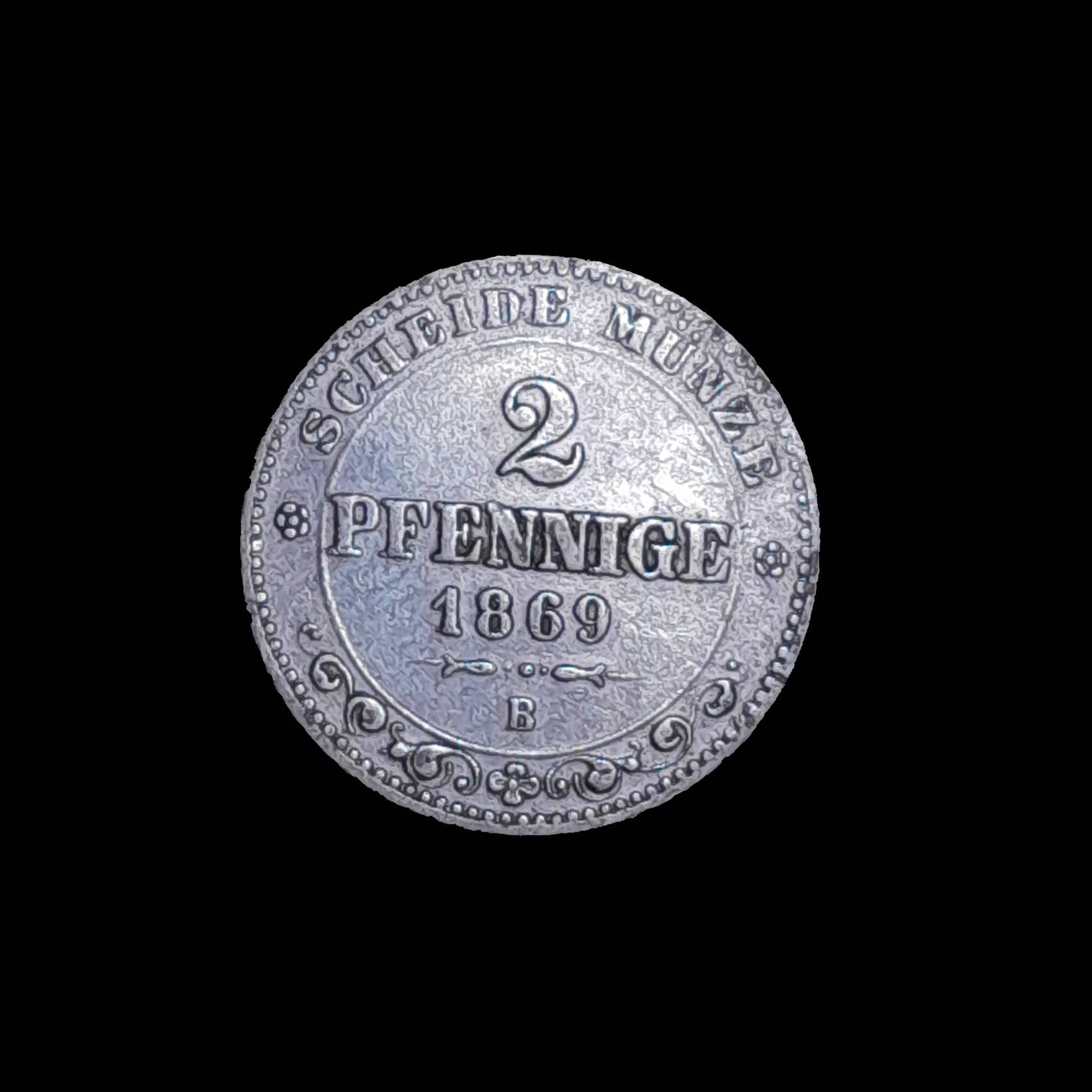 Alemania Sachsen 2 Pfennige 1869 Exc KM 1217