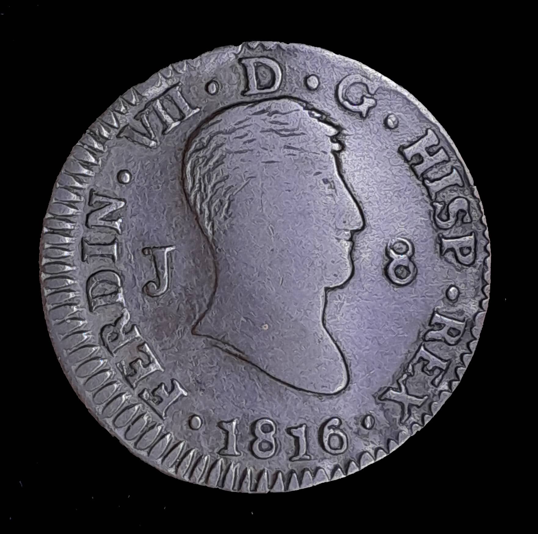 España 8 Maravedis 1816 Muy Bueno KM 461 Fernado VII