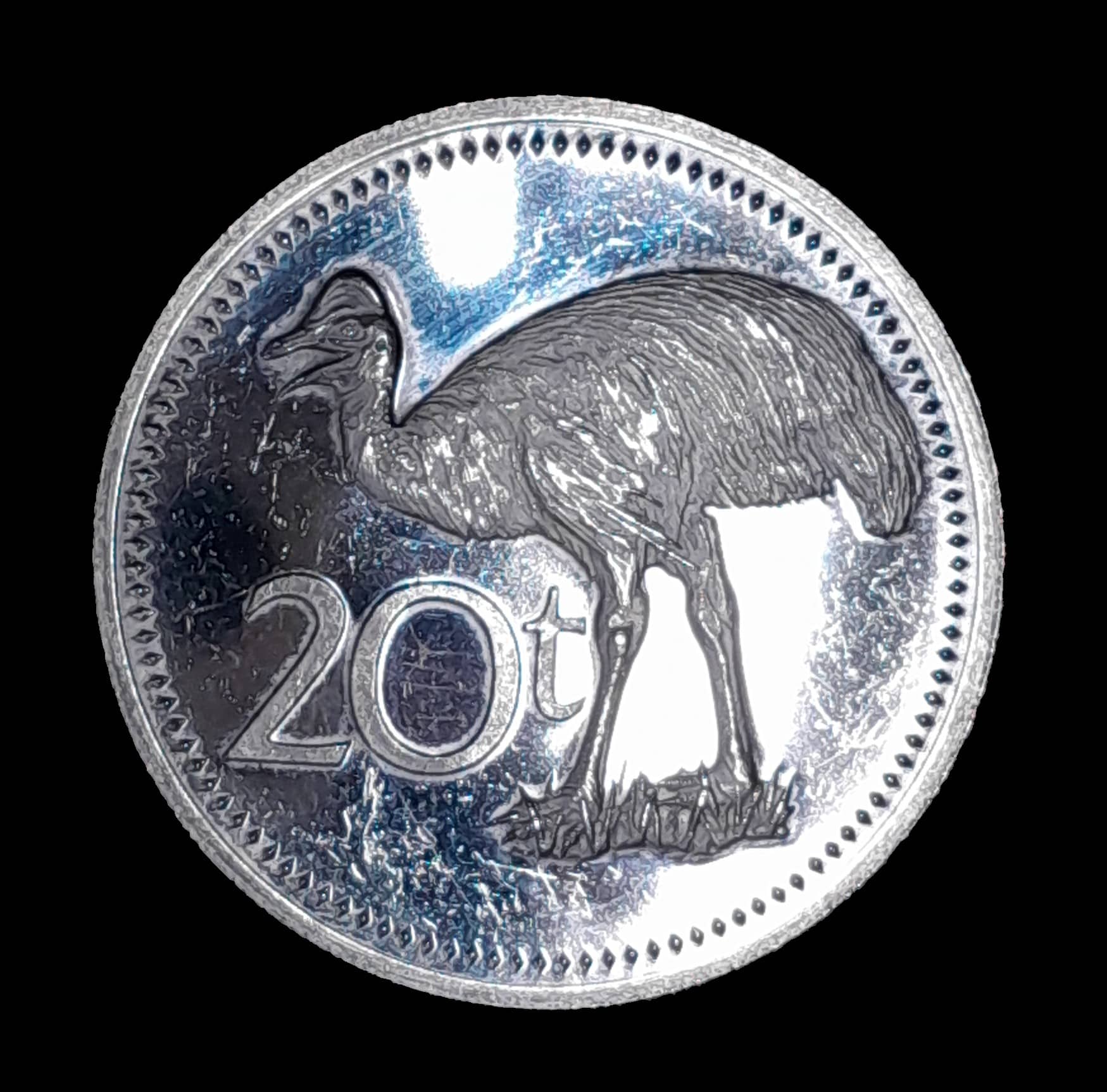 Papua Nueva Guinea 20 Toea 1977 SC KM 5 Proof