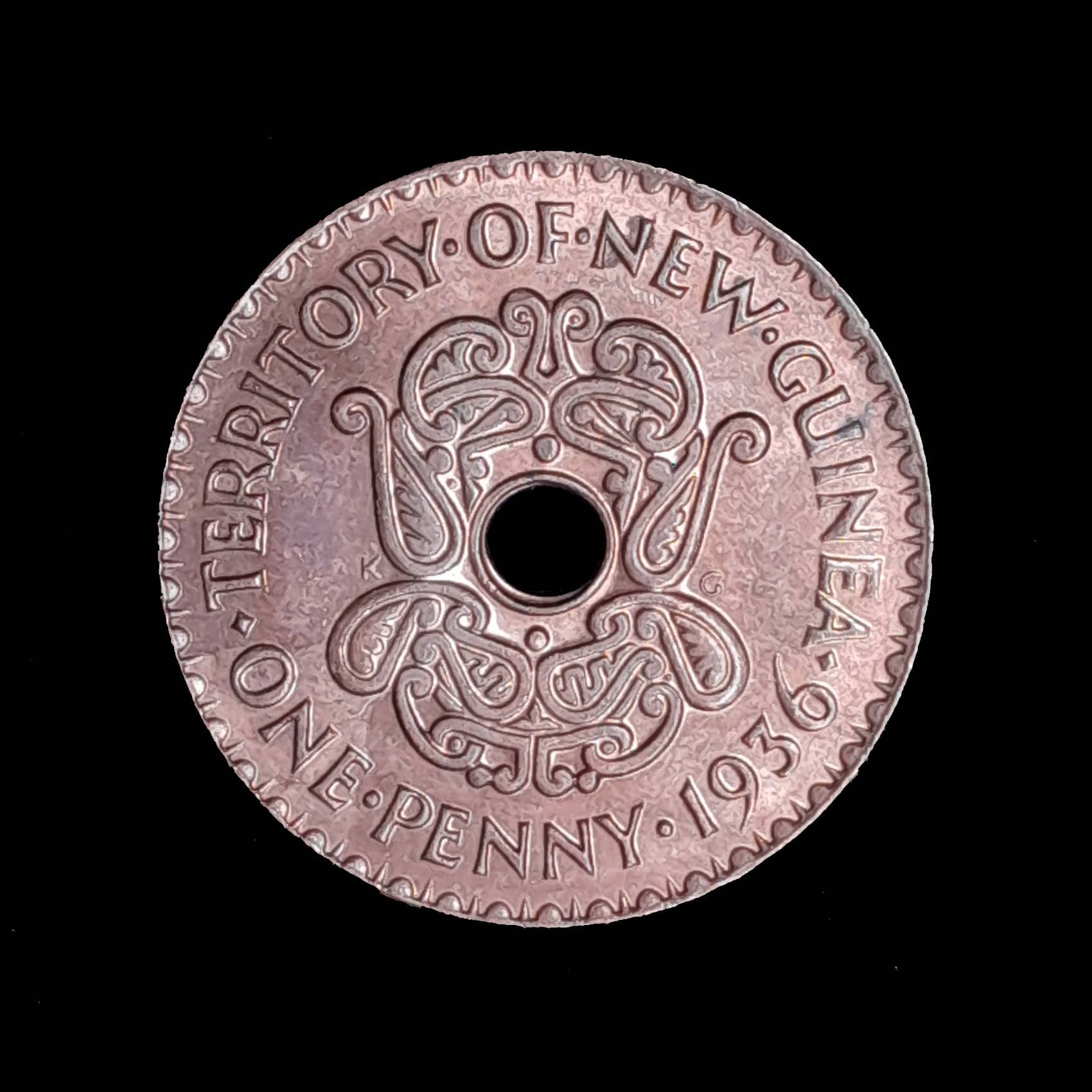 Nueva Guinea 1 Penny 1936 SC KM 6 Escasa
