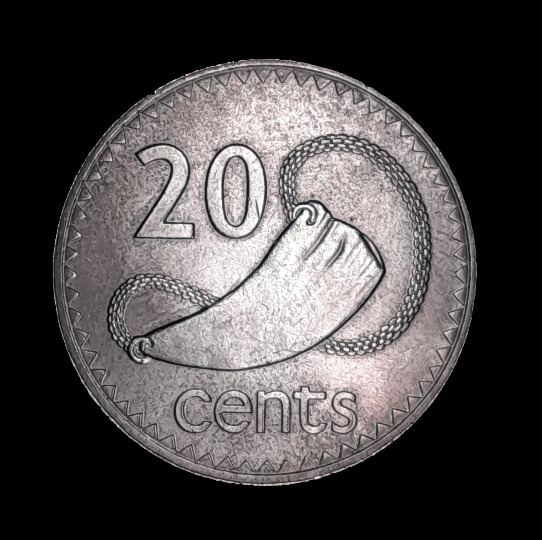 Fiji 20 Cents 1969 Sin Circular KM 31 Tabua