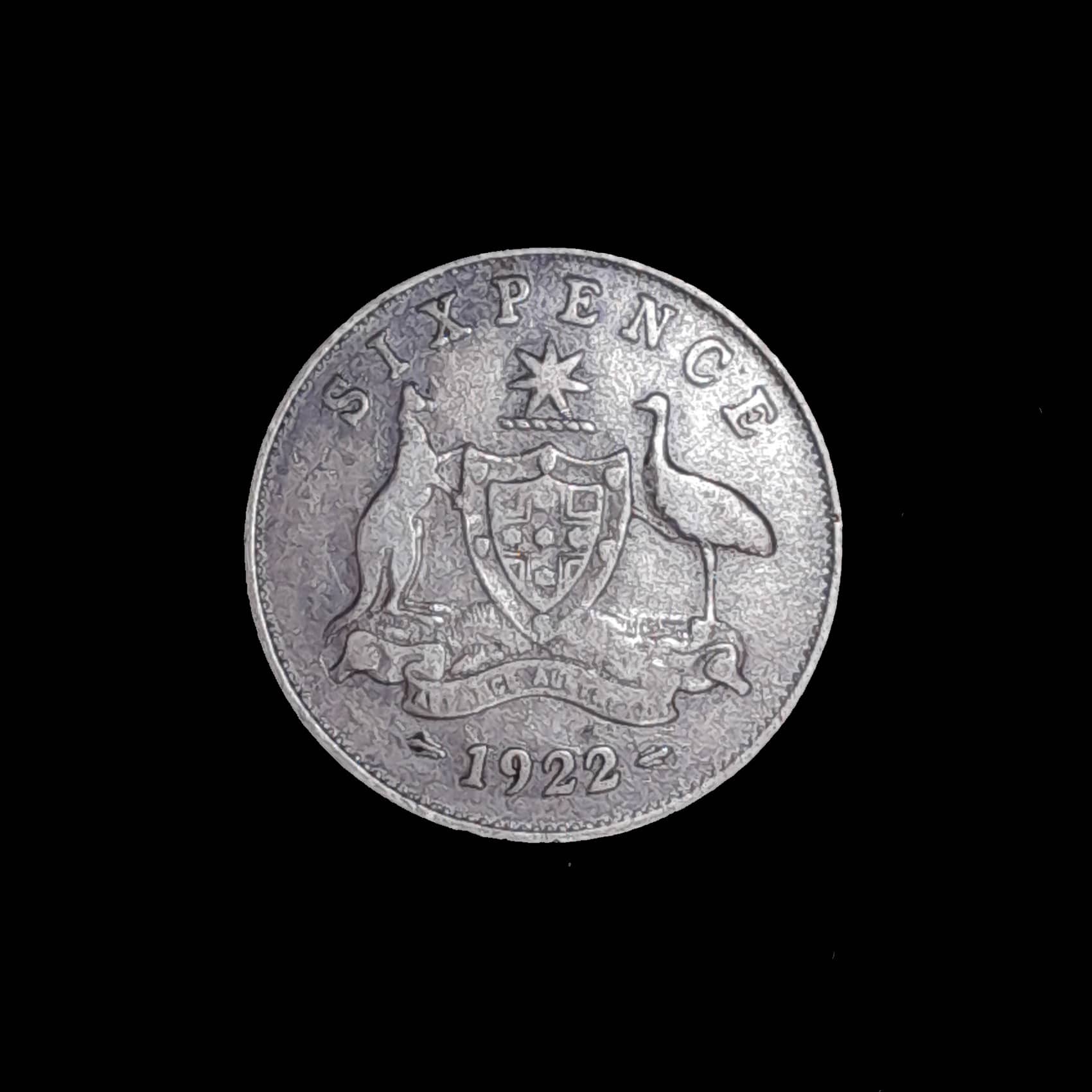 Australia 6 Pence 1922 MB Plata KM 25 Jorge V
