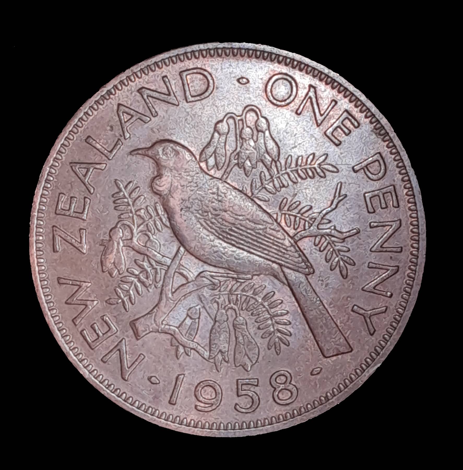 Nueva Zelanda 1 Penny 1958 Excelente KM 24.2 Elizabeth II