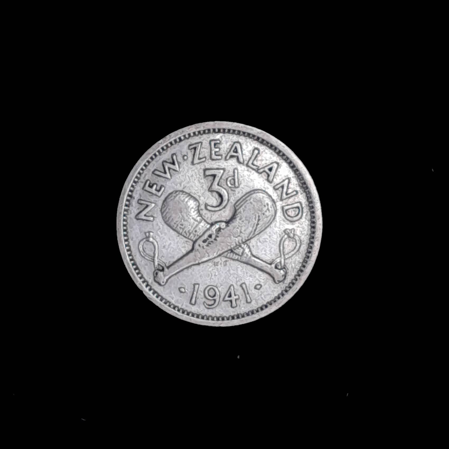 Nueva Zelanda 3 Pence 1941 MB Plata KM 7 Jorge VI