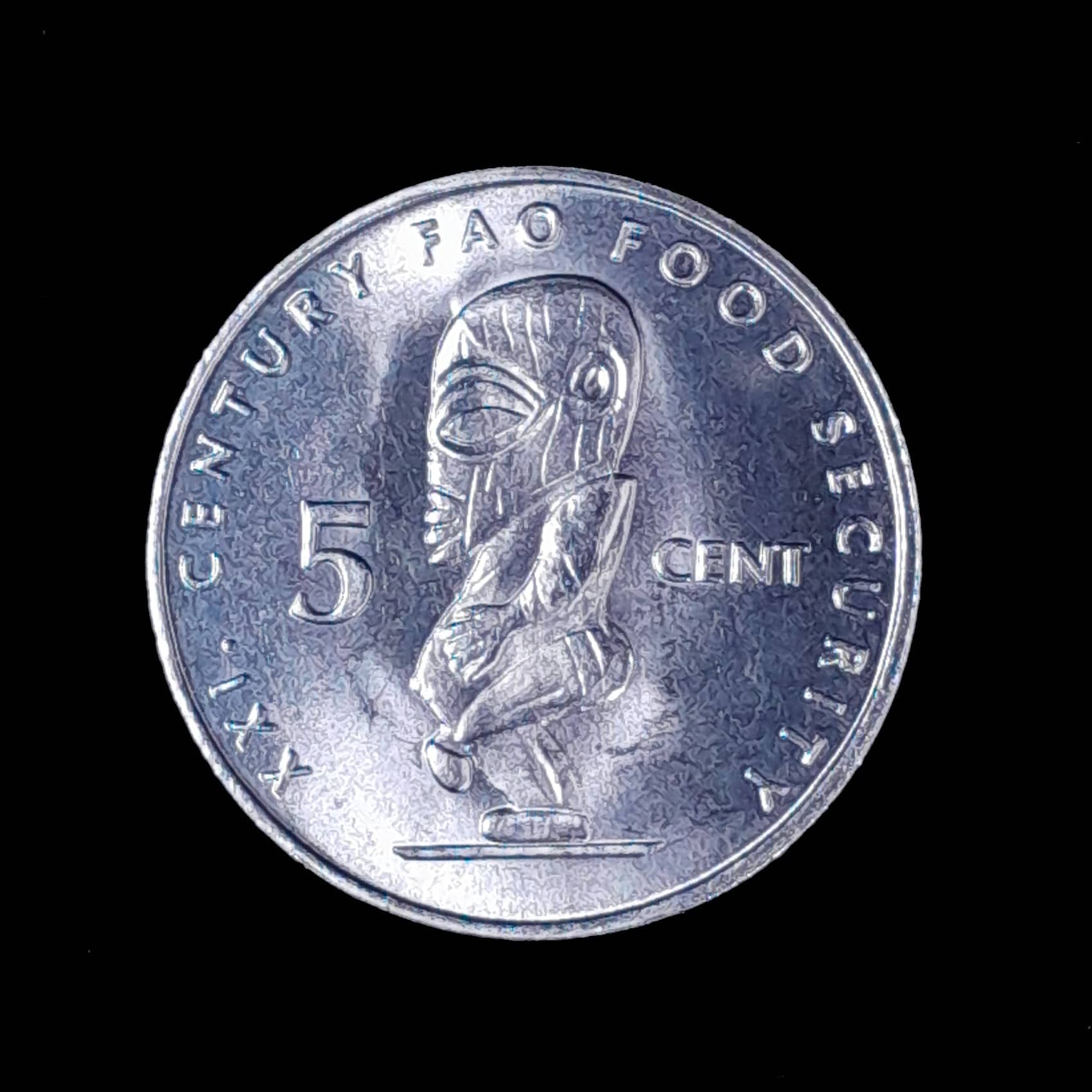 Islas Cook 5 Cents 2000 Sin Circular KM 369 FAO