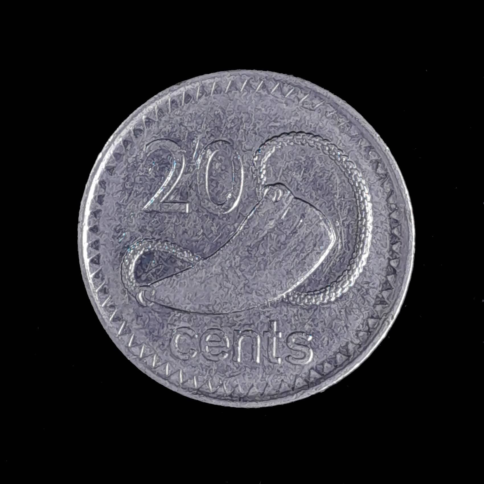 Fiji 20 Cents 2009 Sin Circular KM 121