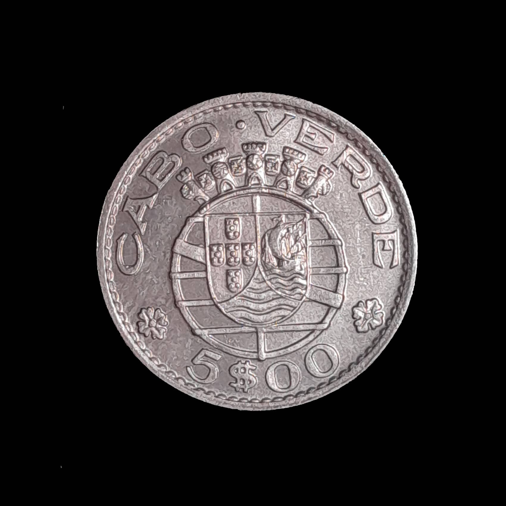 Cabo Verde 5 Escudos 1968 Sin Circular KM 12 Escasa