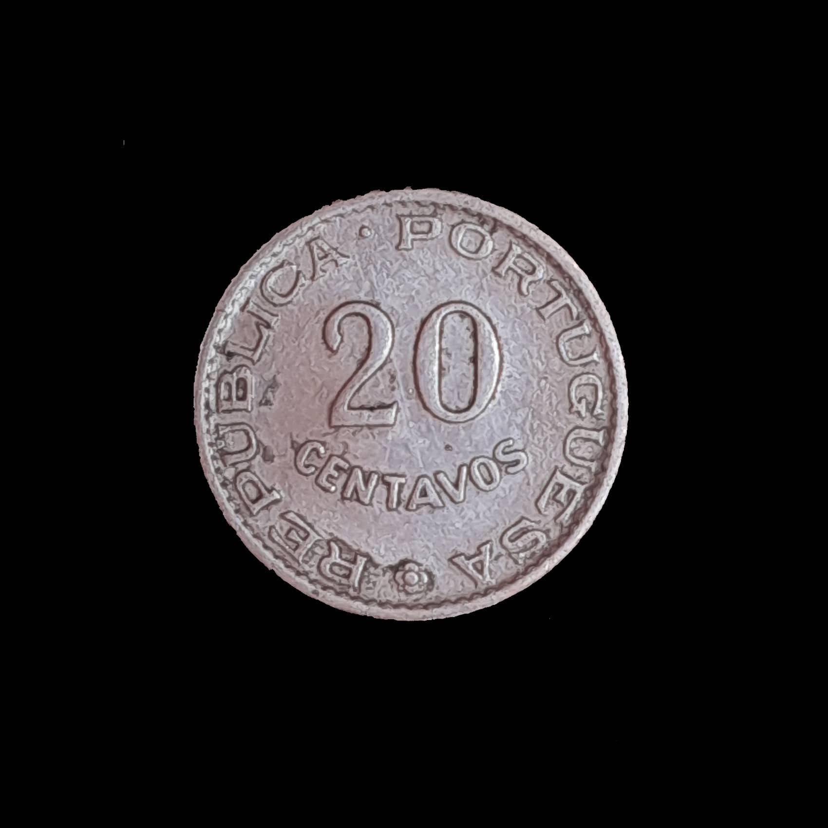 Angola 20 Centavos 1962 MB KM 78 Año único