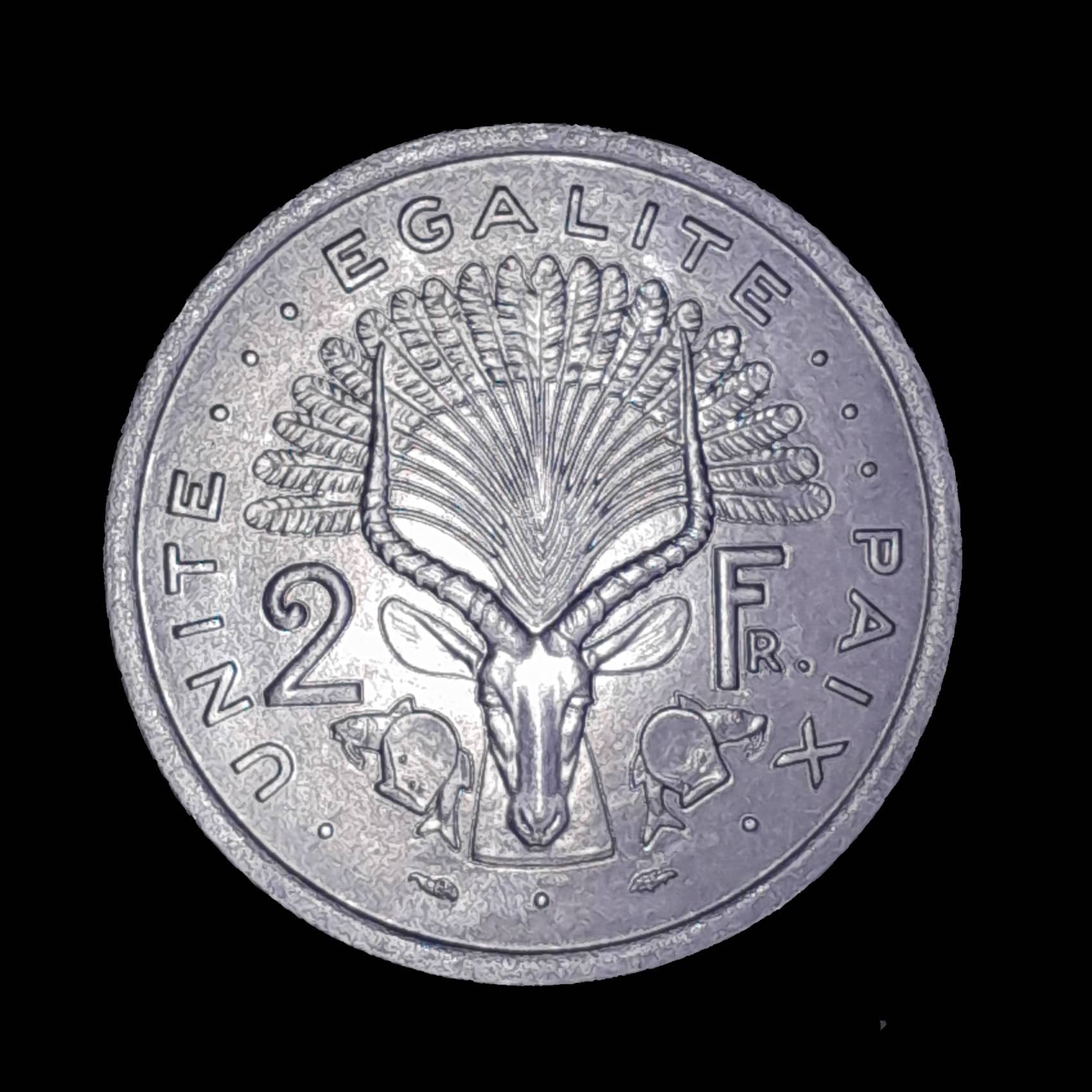 Dijibouti 2 Francos 1977 Sin Circular KM 21