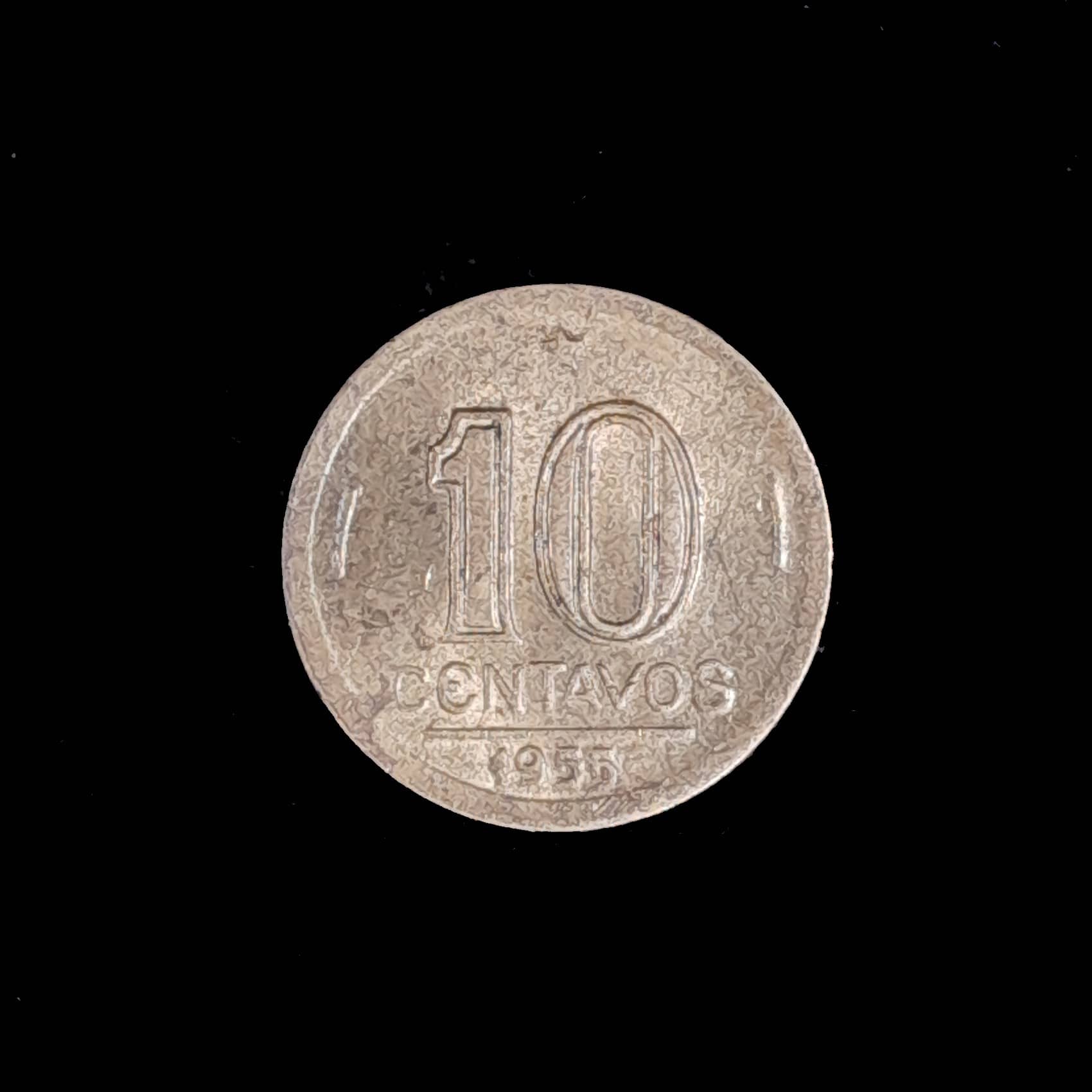 Brasil 10 Centavos 1955 Sin Circular KM 561 José Bonifácio