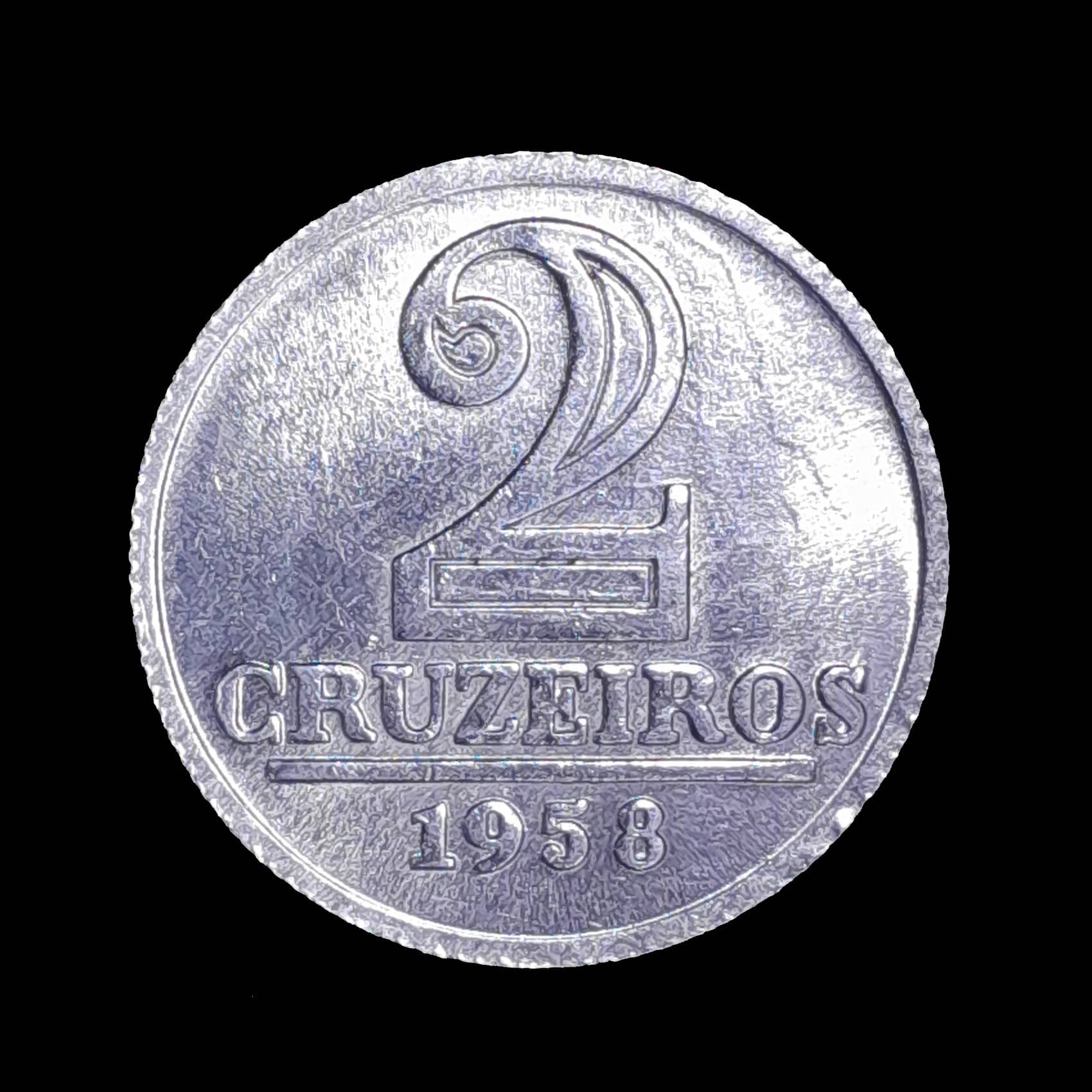 Brasil 2 Cruzeiros 1958 Sin Circular KM 571
