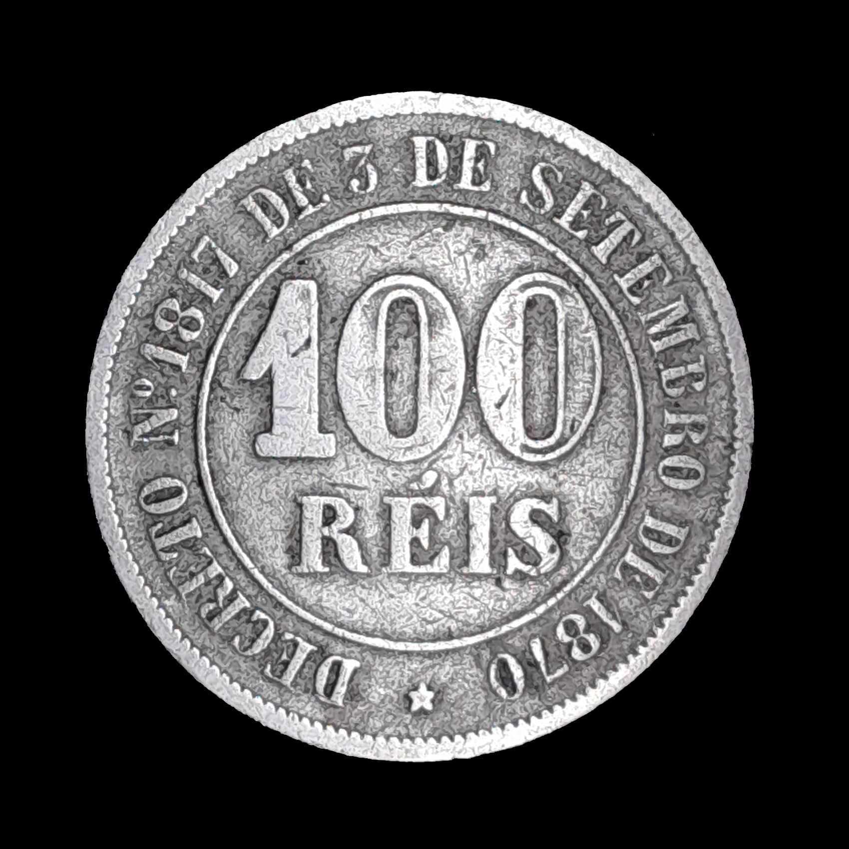 Brasil 100 Reis 1871 Muy Bueno KM 477