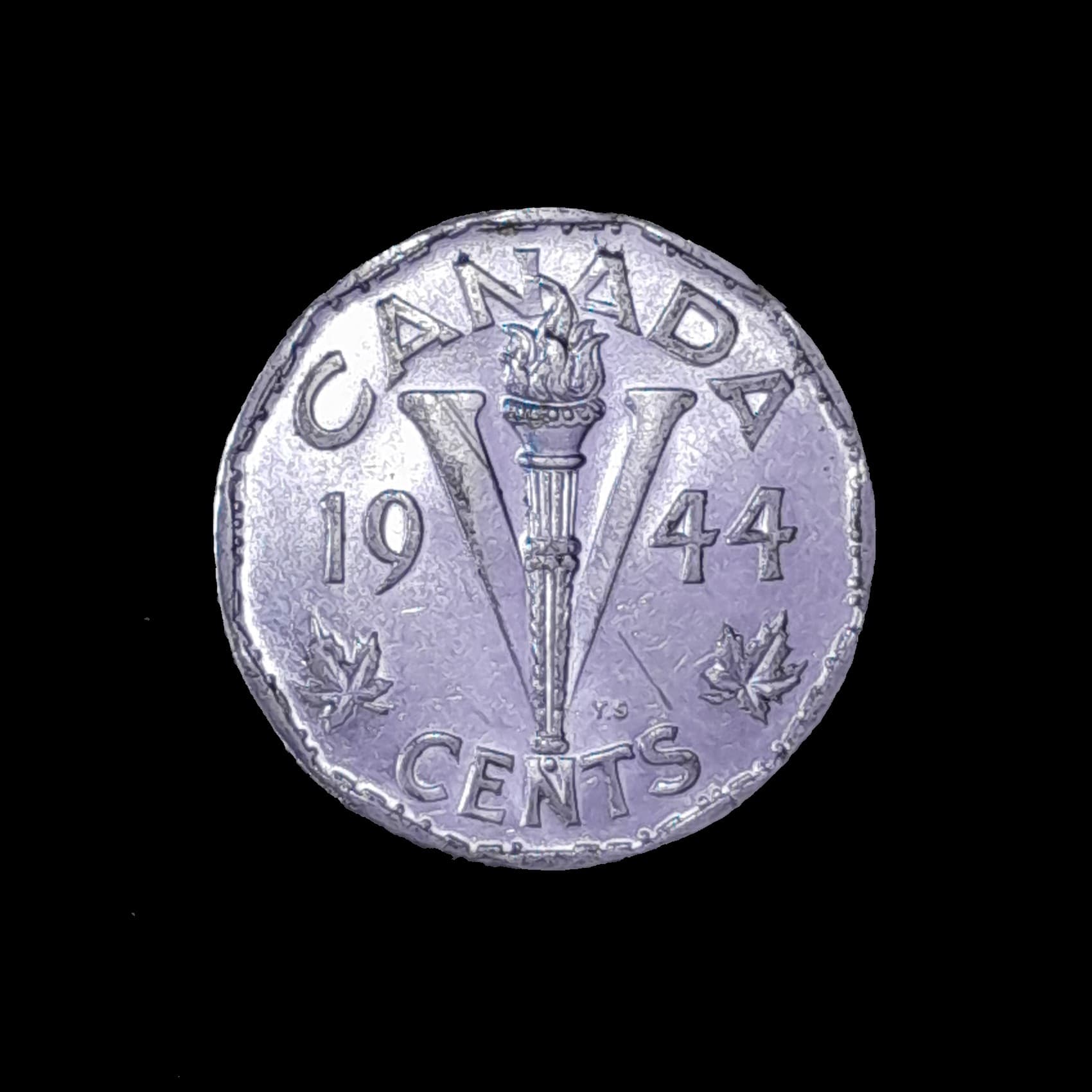 Canadá 5 Cents 1944 Sin Circular KM 40a