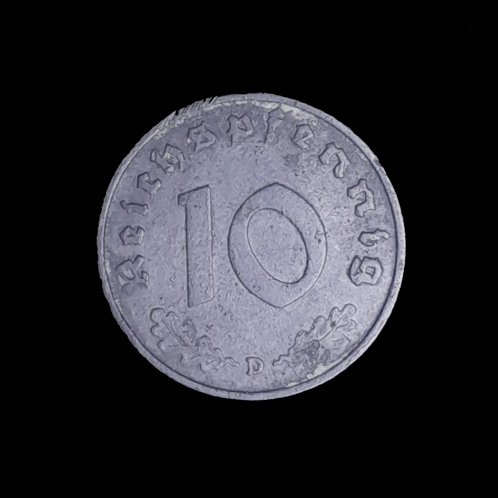 Alemania III Reich 10 Pfennig 1941 D Muy Bueno KM 101