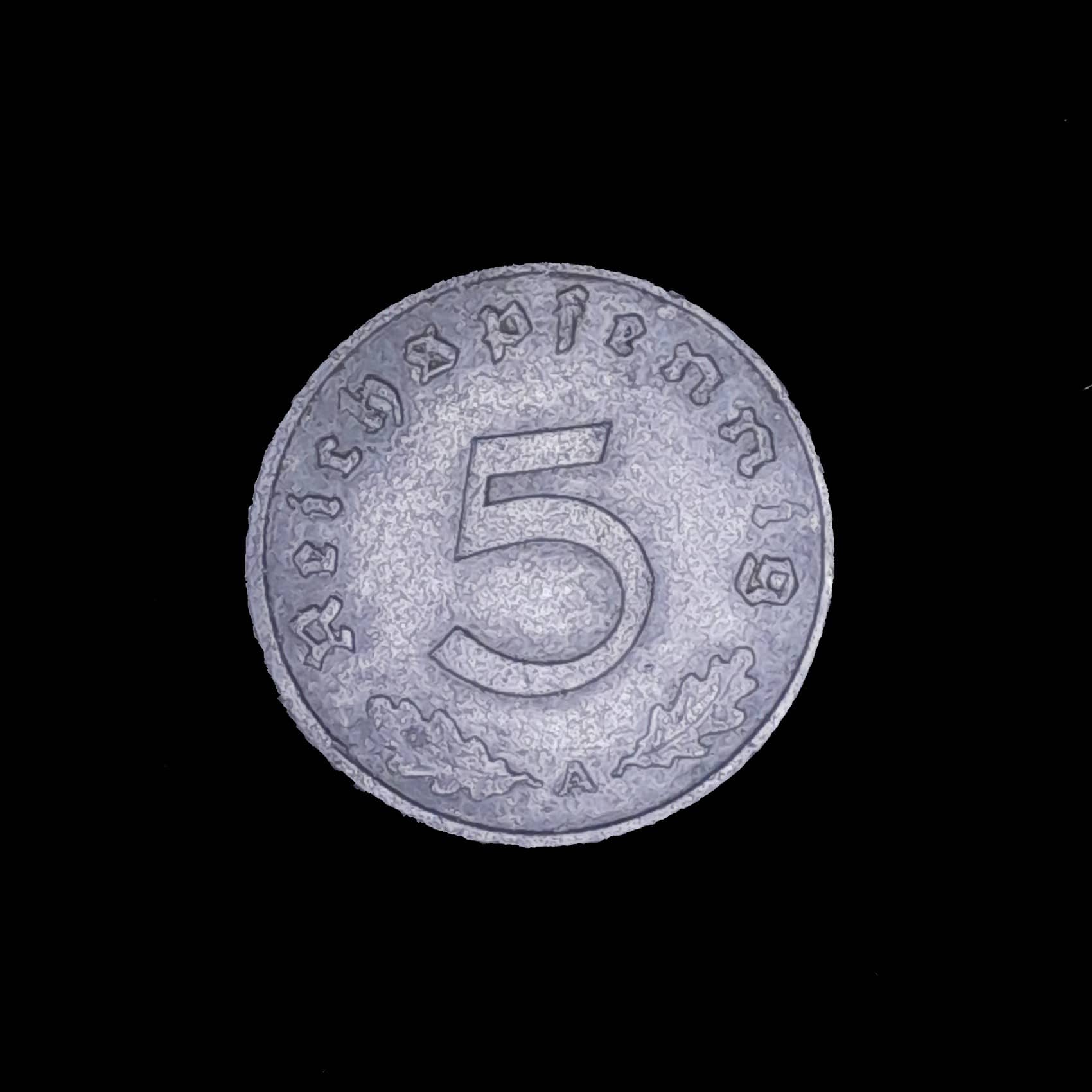 Alemania III Reich 5 Pfennig 1943 A Muy Bueno KM 100