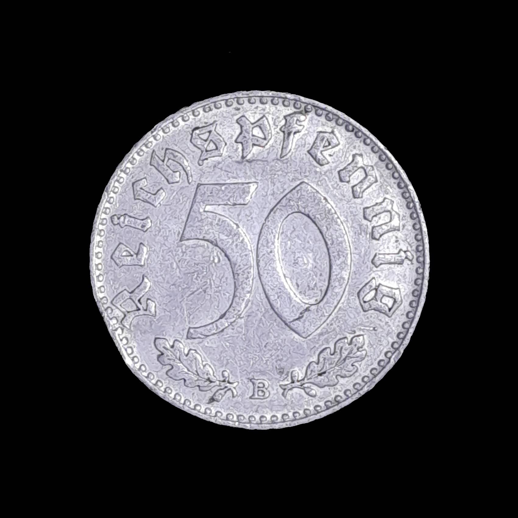 Alemania III Reich 50 Pfennig 1943 B Muy Bueno KM 96