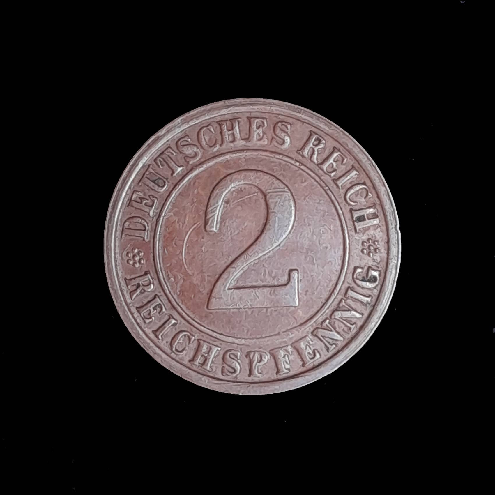 Alemania Weimar 2 Pfennig 1924 G Excelente KM 31