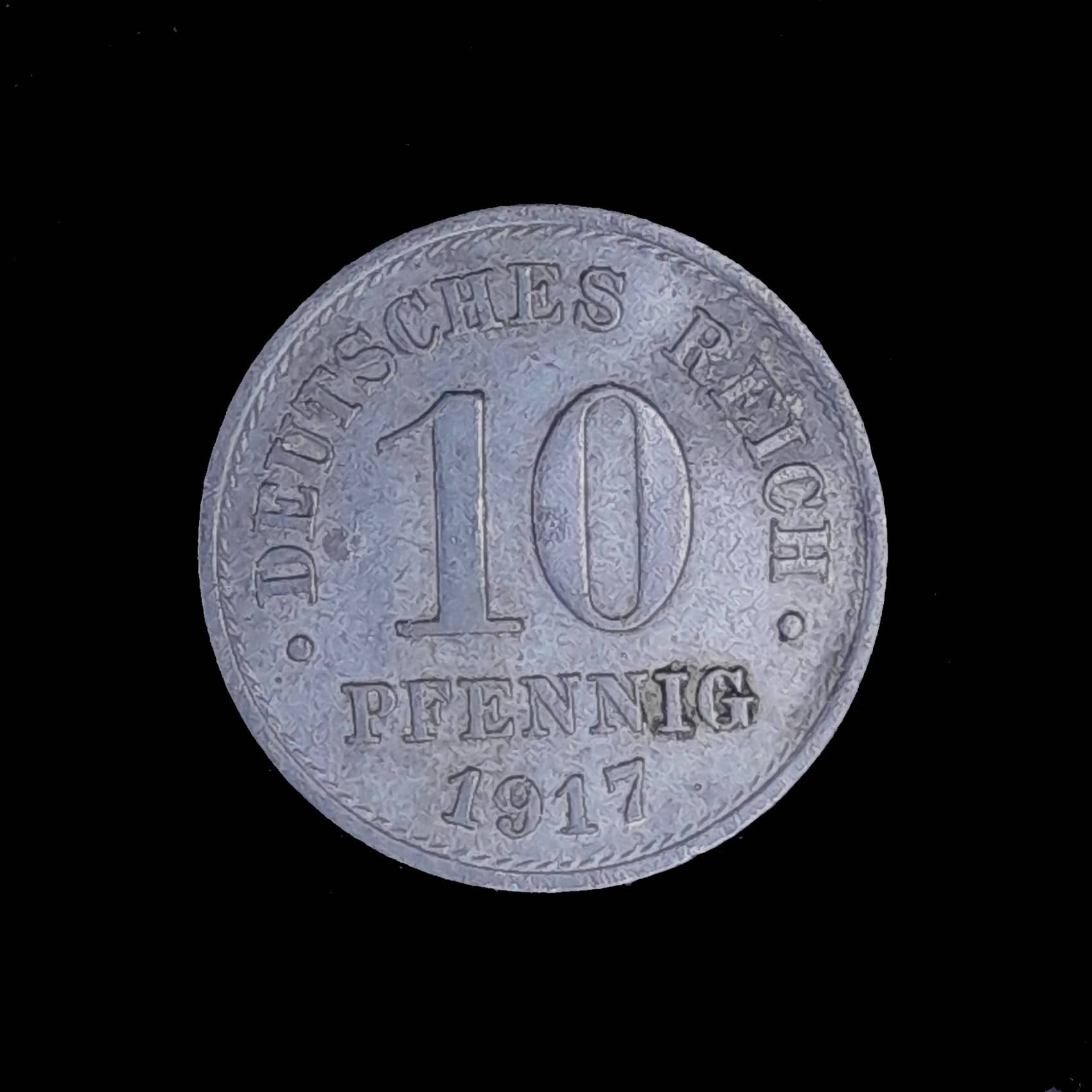 Alemania Imperio 10 Pfennig 1917 Excelente KM 26