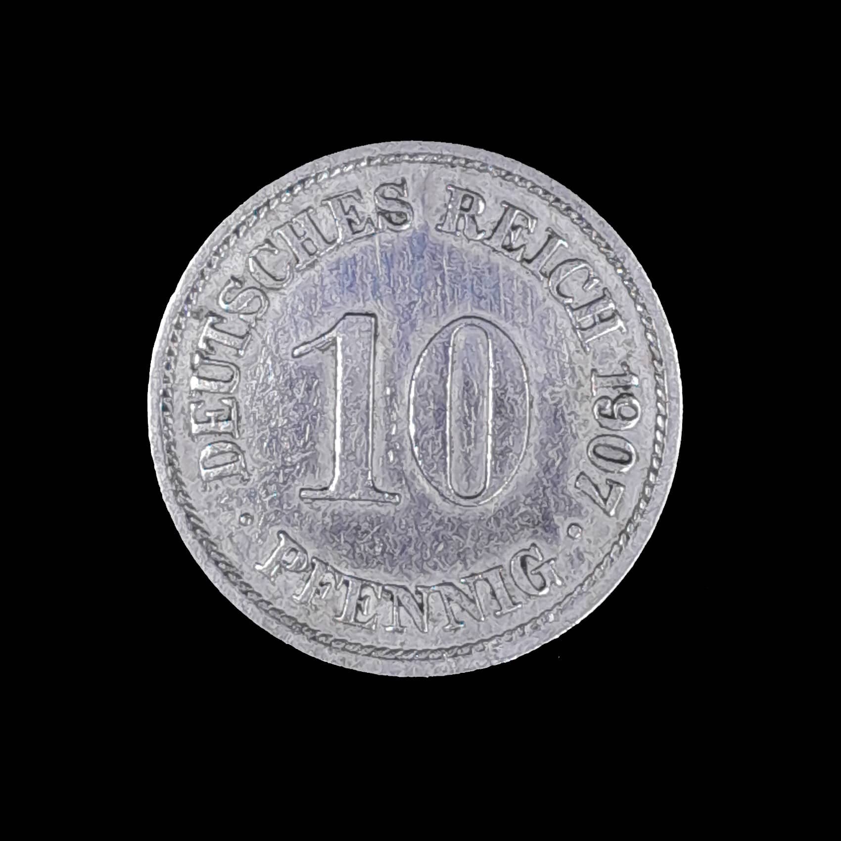 Alemania Imperio 10 Pfennig 1907 A Muy Bueno KM 12