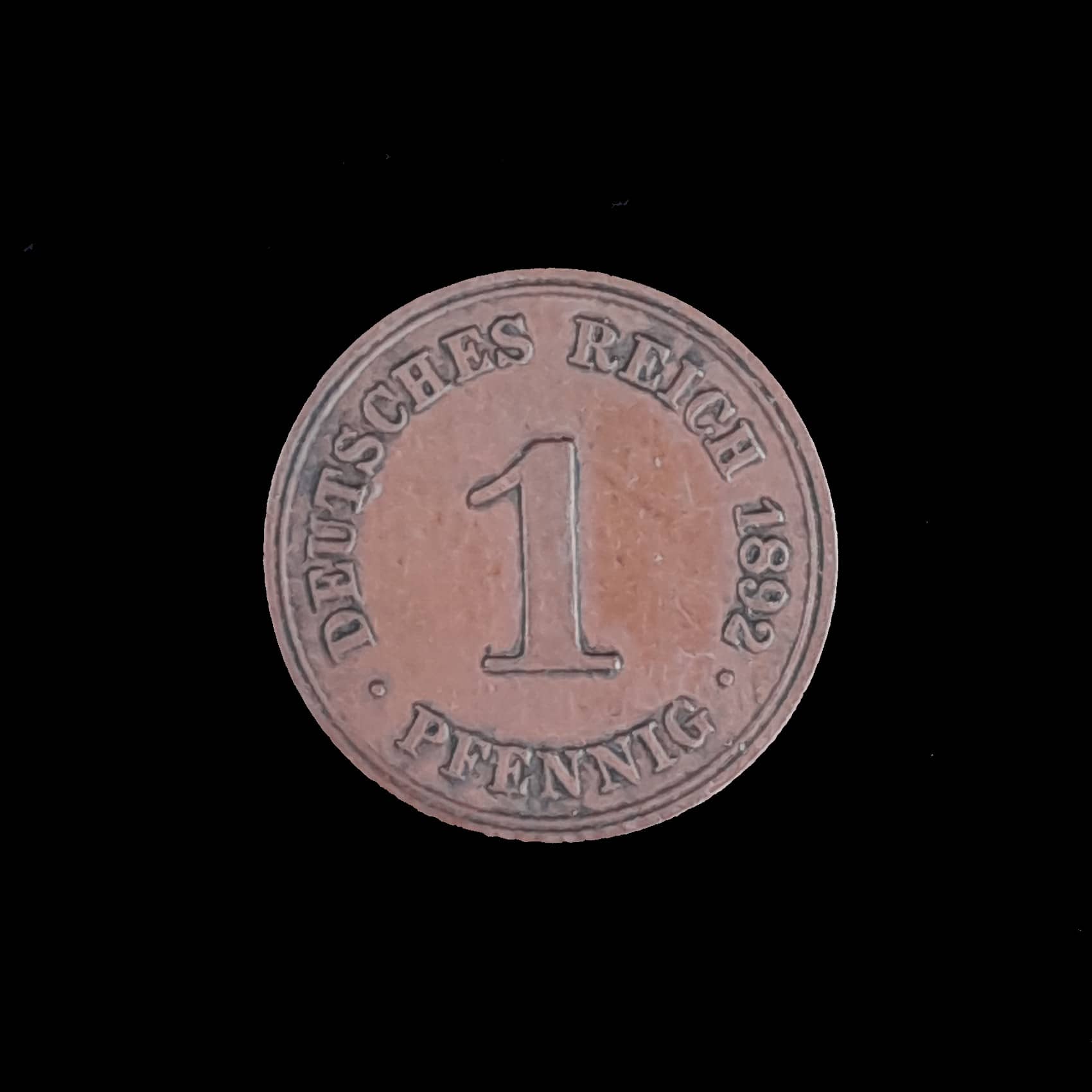Alemania Imperio 1 Pfennig 1892 F Muy Bueno KM 10