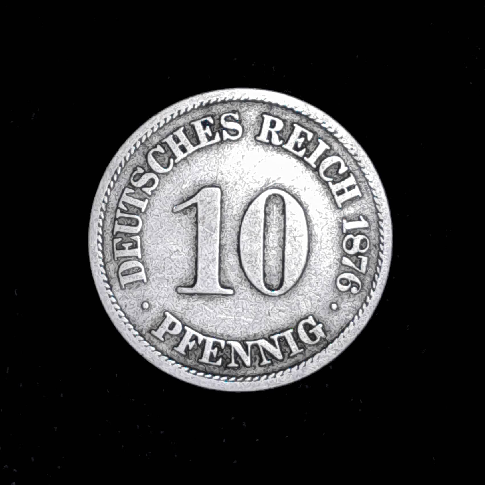 Alemania Imperio 10 Pfennig 1876 A Muy Bueno KM 4