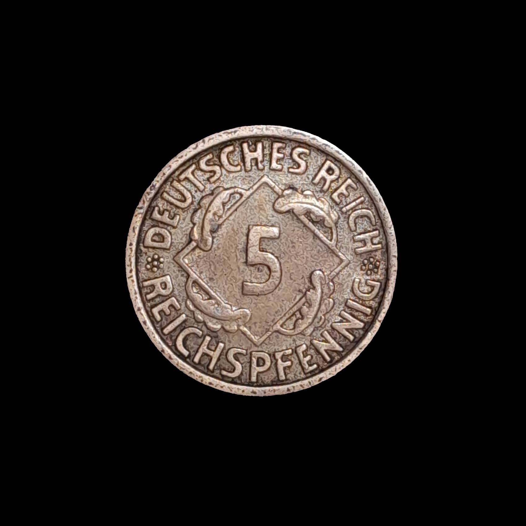 Alemania III Reich 5 Pfennig 1935 D Exc KM 39
