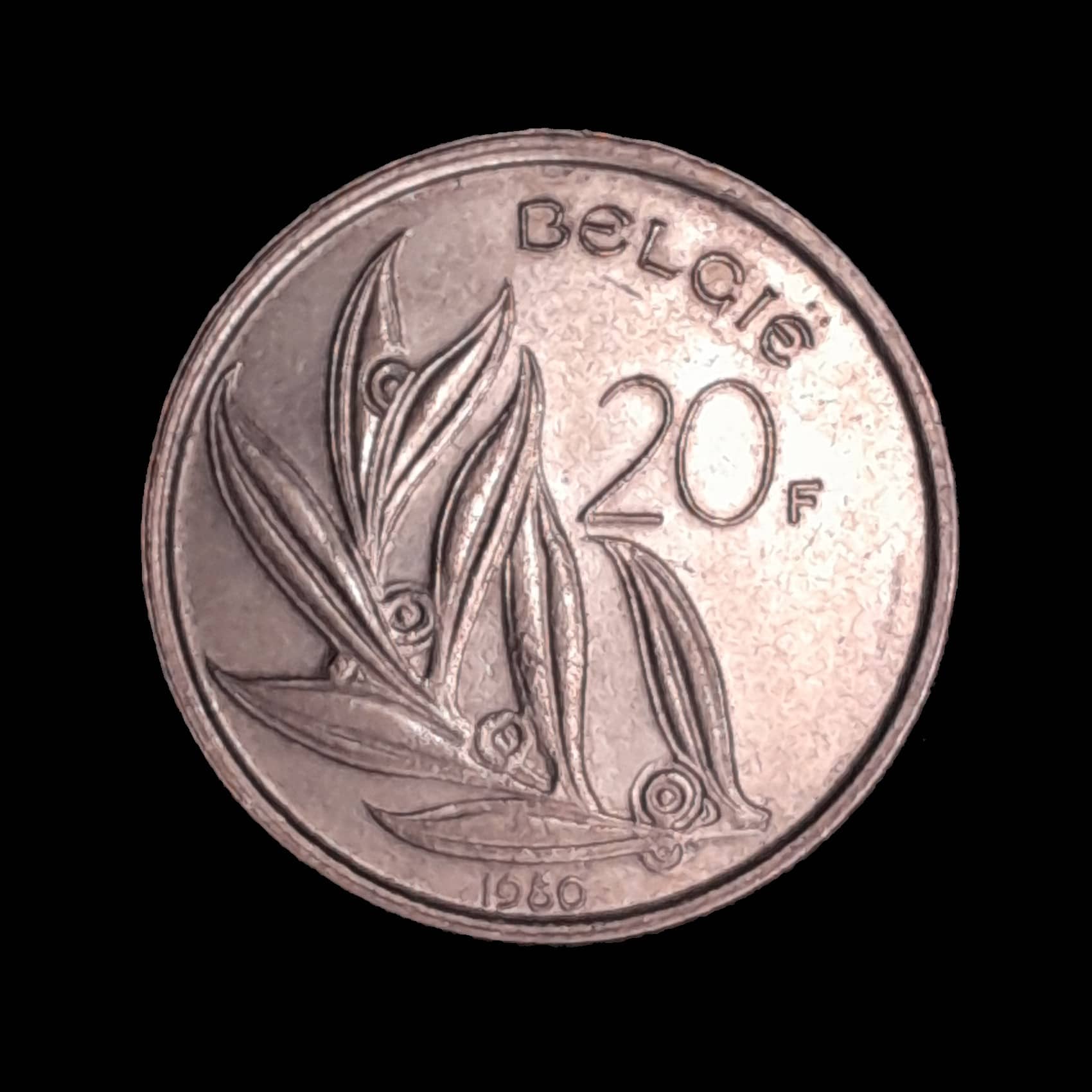 Bélgica 20 Francos 1980 Exc KM 160 Texto flamenco
