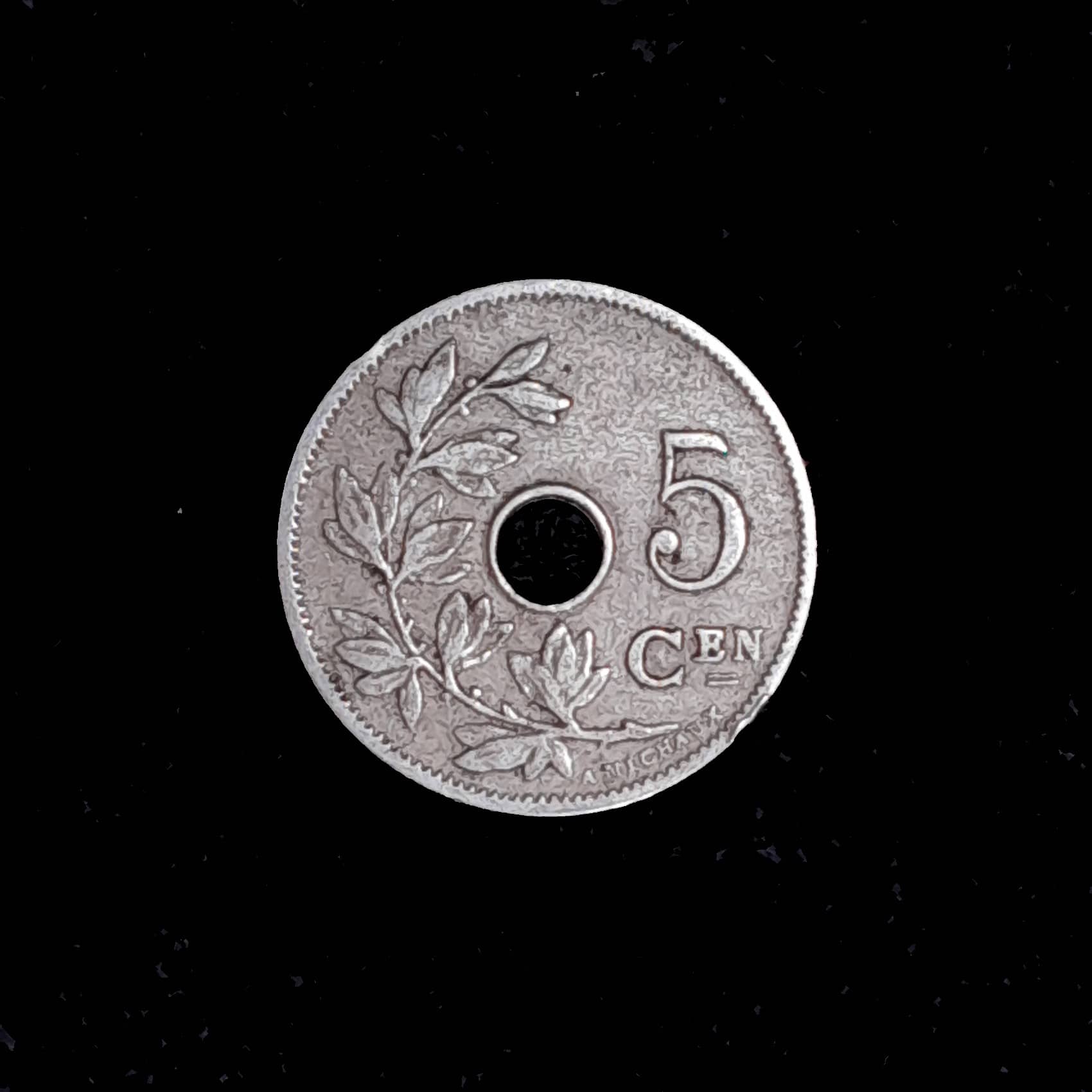 Bélgica 5 Cents 1905 Muy Bueno KM 55 Leopoldo II
