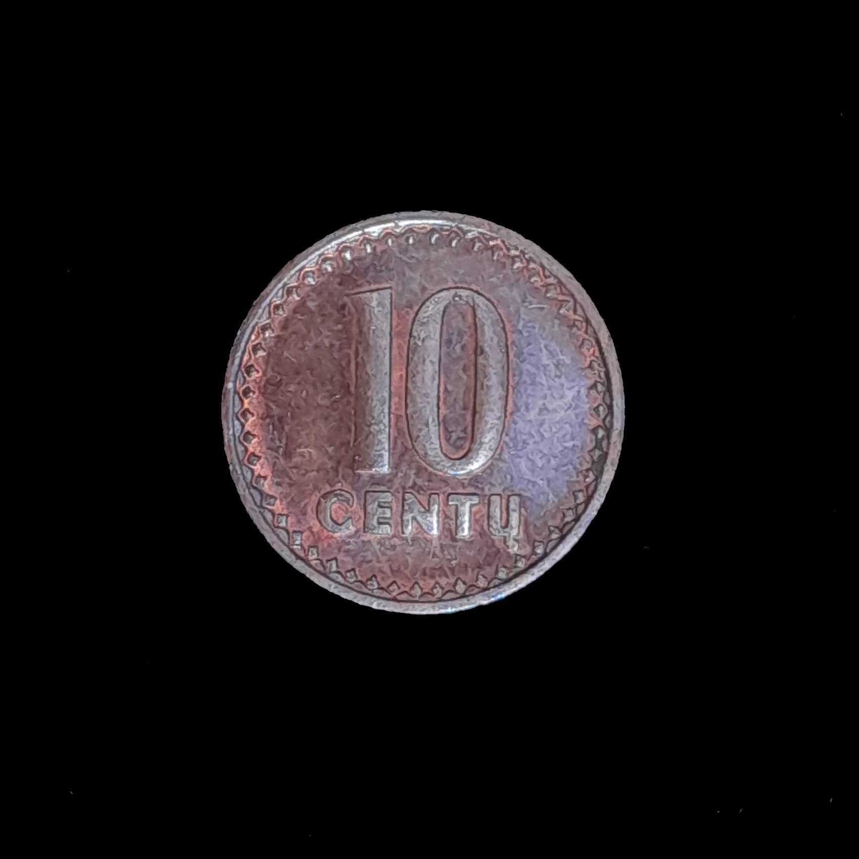 Lituania 10 Centu 1991 Exc KM 88 Caballero