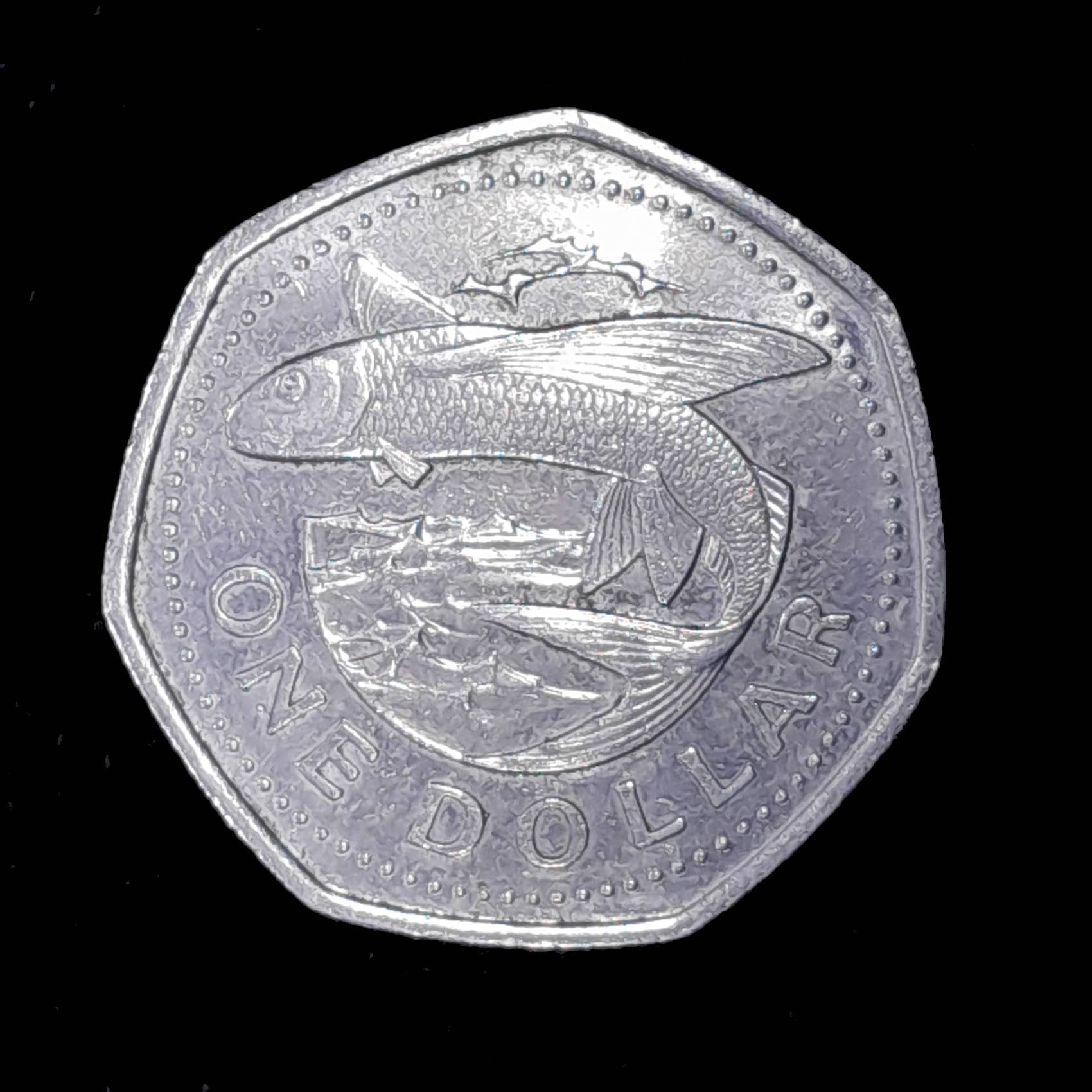 Barbados 1 Dólar 1994 Excelente KM 14.2 Pez volador