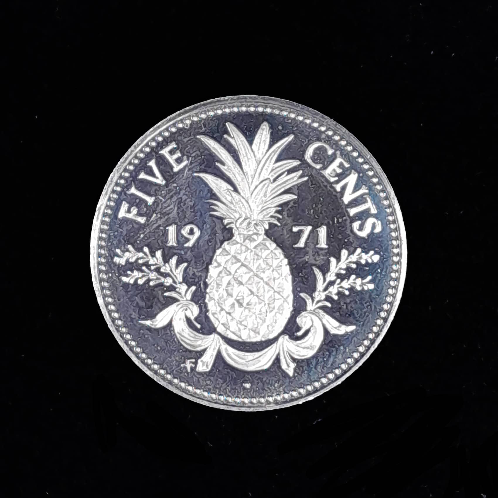Bahamas 5 Cents 1971 SC KM 17 Proof Elizabeth II
