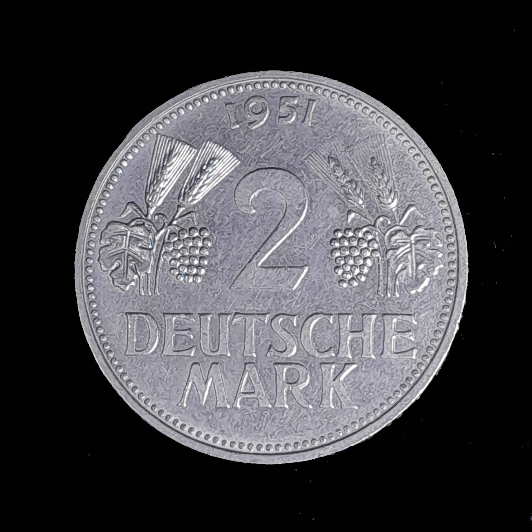 Alemania 2 Marcos 1951 D Excelente KM 111