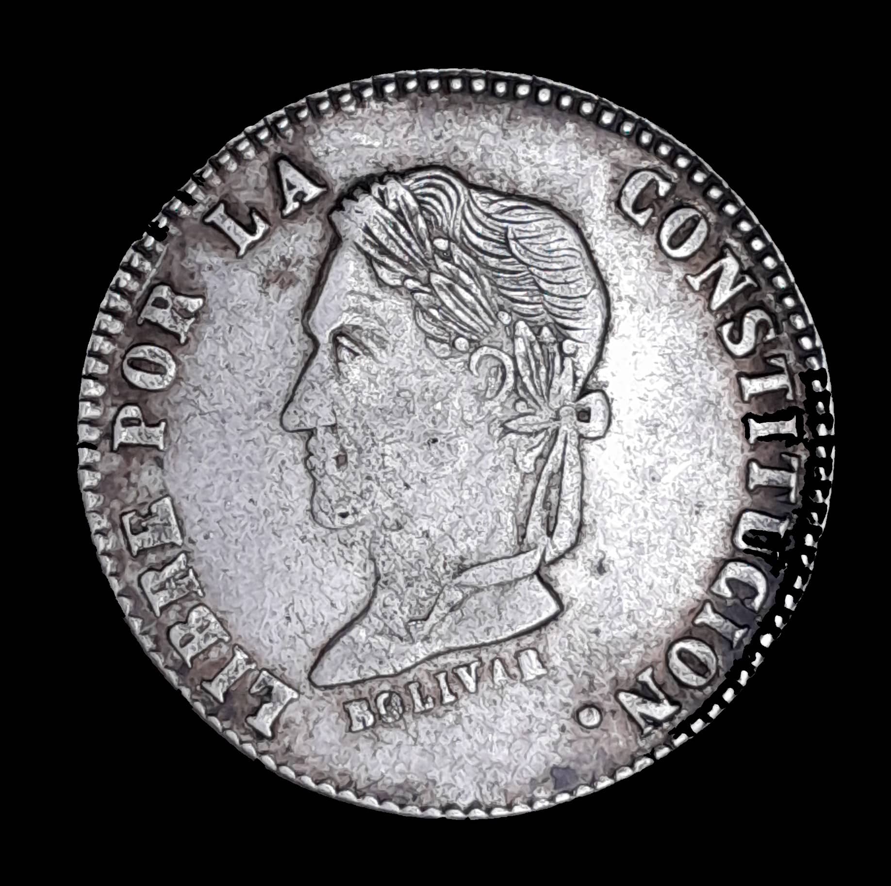 Bolivia 4 Soles 1859 MB Plata KM 123.2